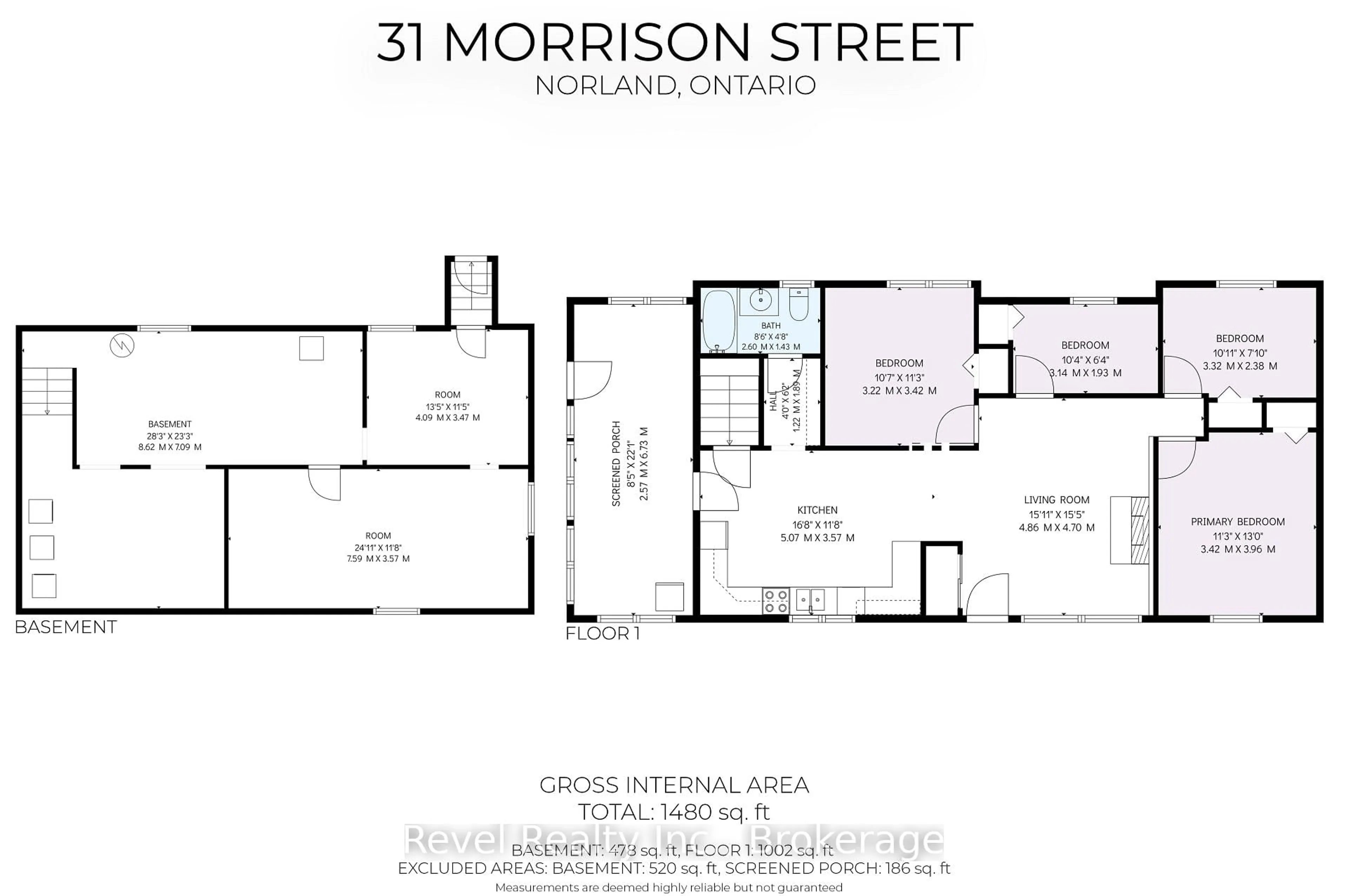 Floor plan for 31 Morrison St, Kawartha Lakes Ontario K0M 2L0