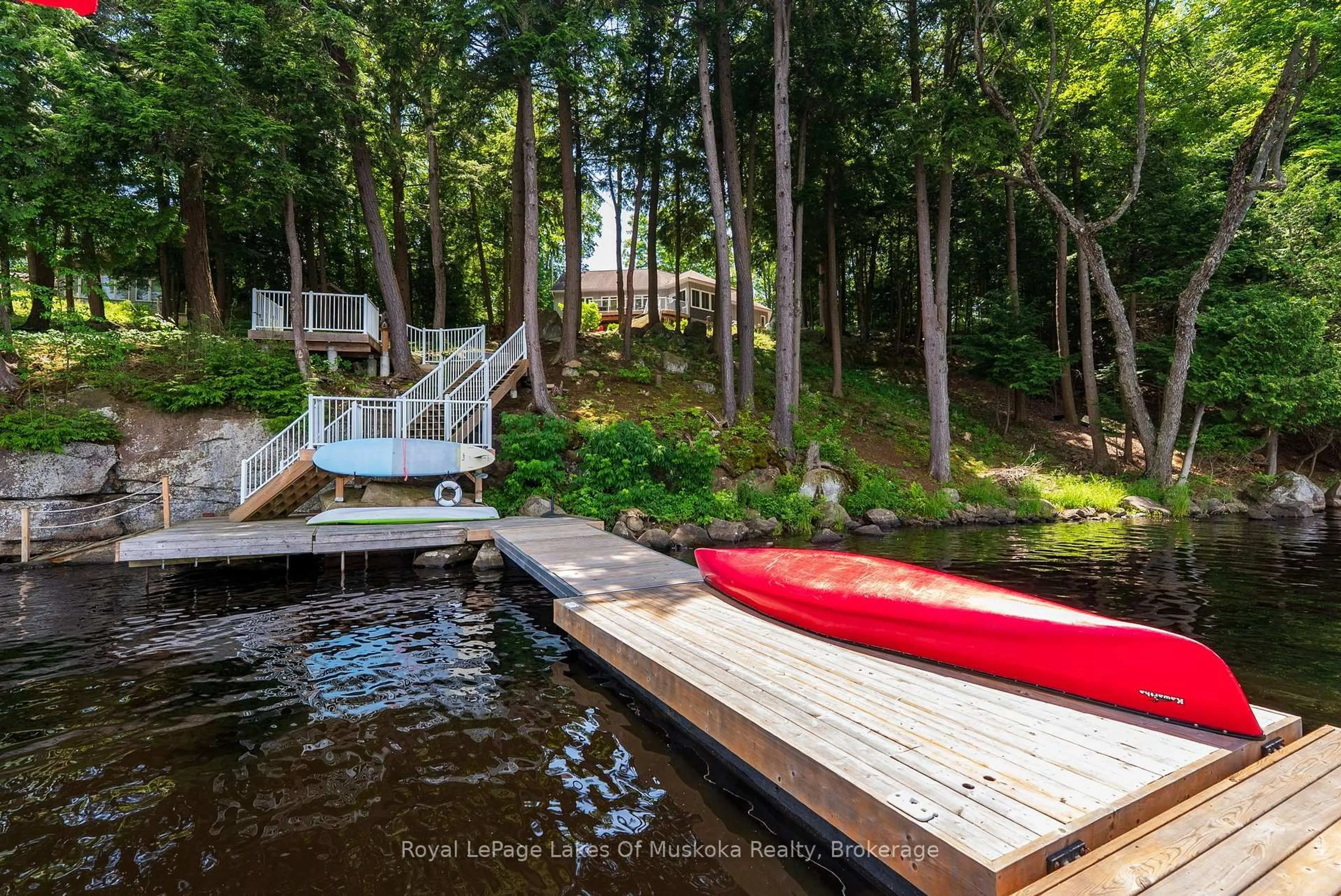 Patio, water/lake/river/ocean view for 1047 Brandy Crest Rd, Muskoka Lakes Ontario P0B 1J0