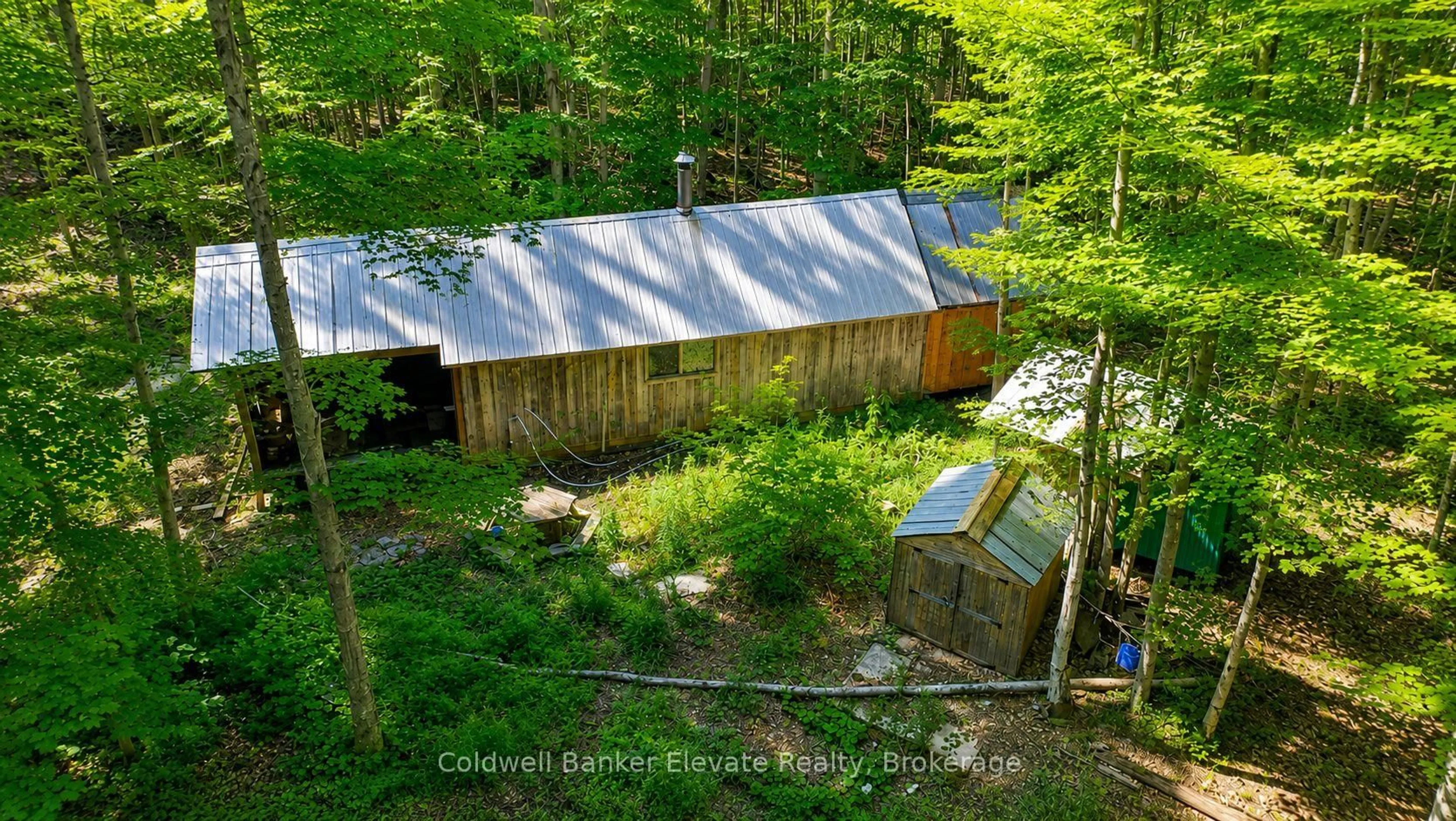 A pic from outside/outdoor area/front of a property/back of a property/a pic from drone, forest/trees view for 483113 COLPOYS RANGE Rd, Georgian Bluffs Ontario N0H 2T0