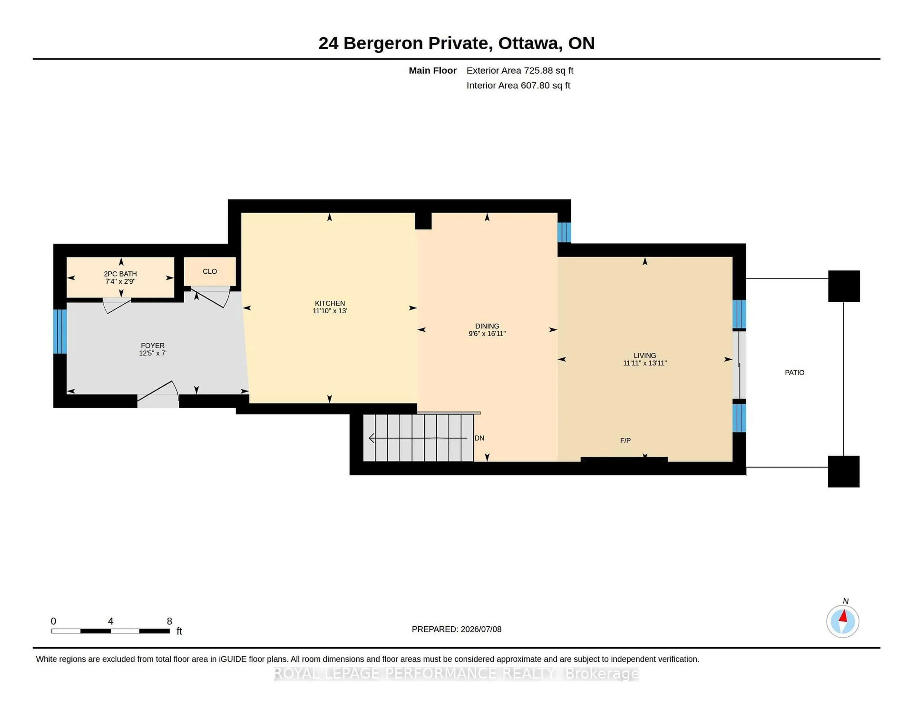 Floor plan for 24 Bergeron Private, Orleans Ontario K1C 0C2