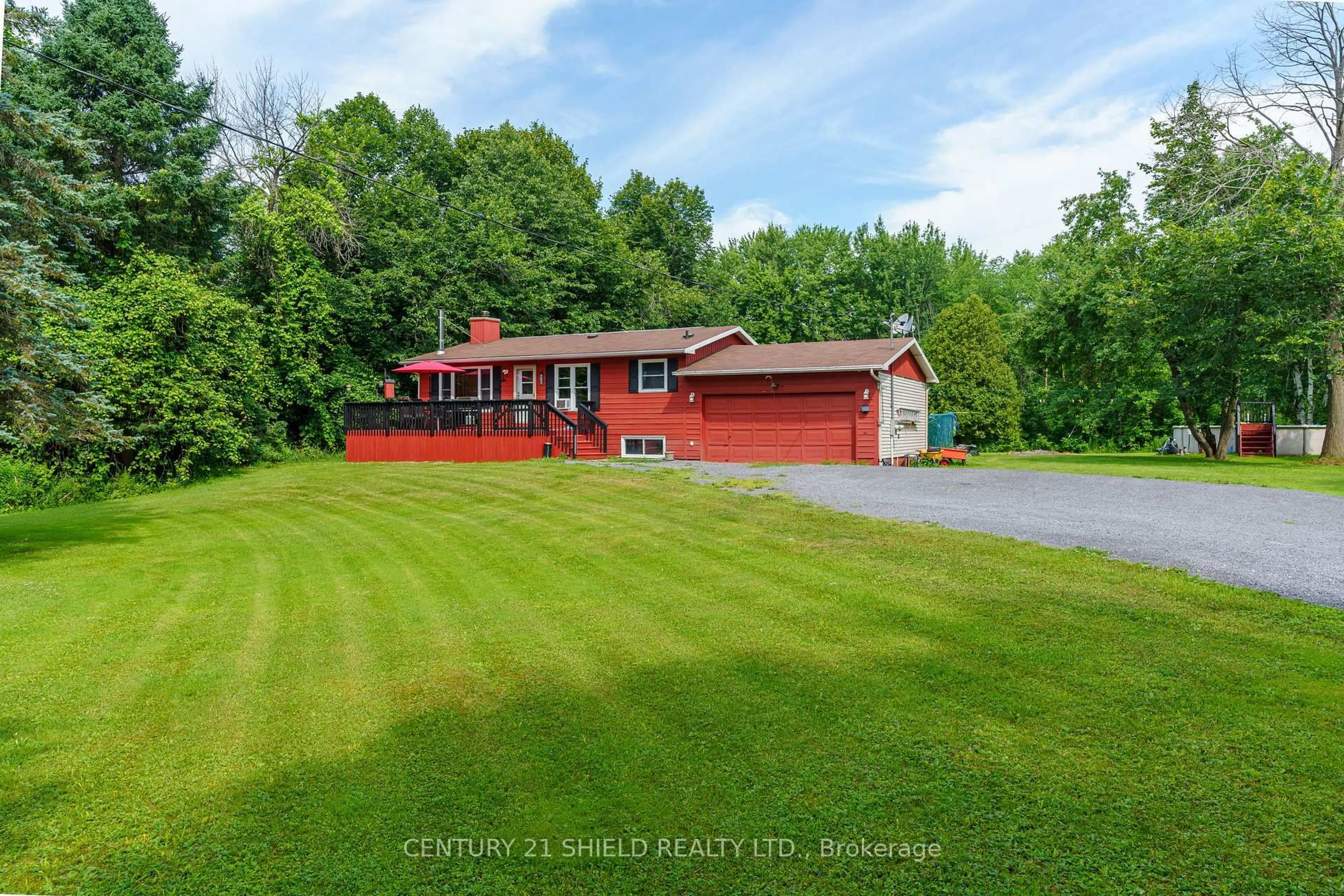 A pic from outside/outdoor area/front of a property/back of a property/a pic from drone, water/lake/river/ocean view for 19155 County 43 Rd, North Glengarry Ontario K0C 1A0