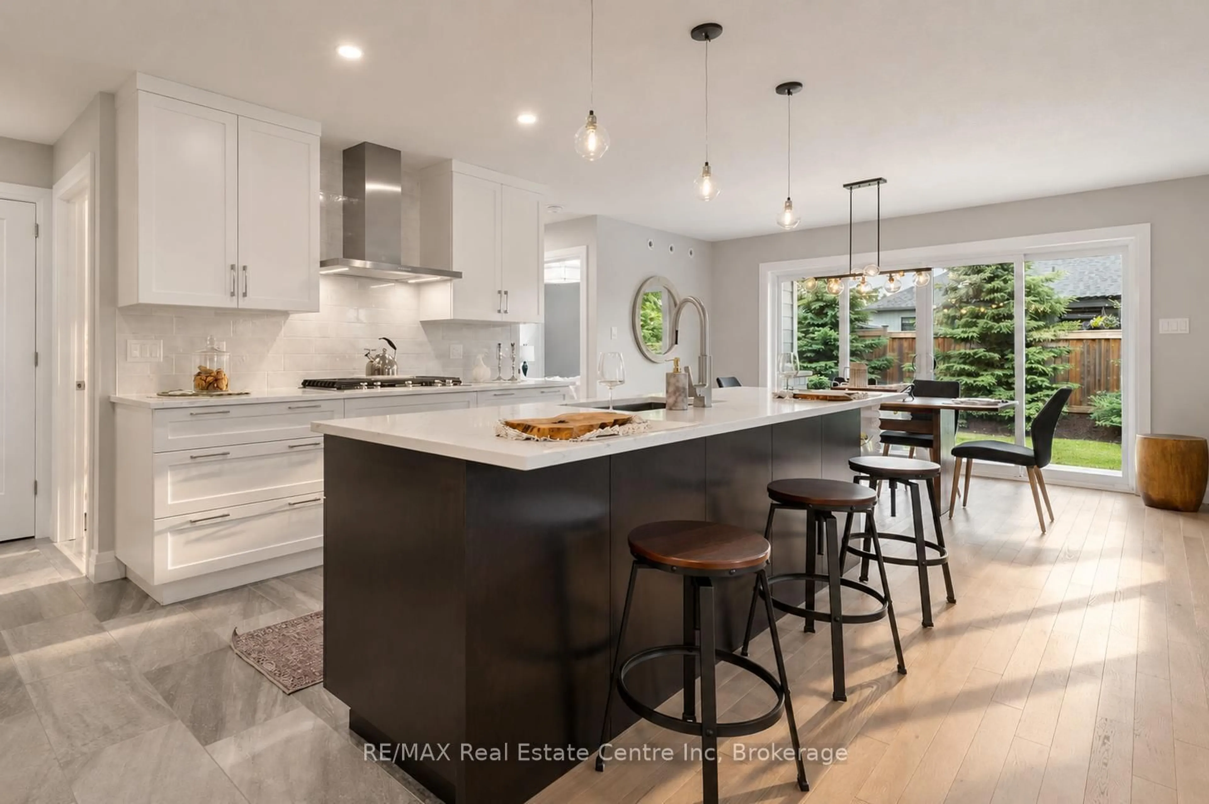 Contemporary kitchen, ceramic/tile floor for 33 Waterloo St, Centre Wellington Ontario N0B 1S0