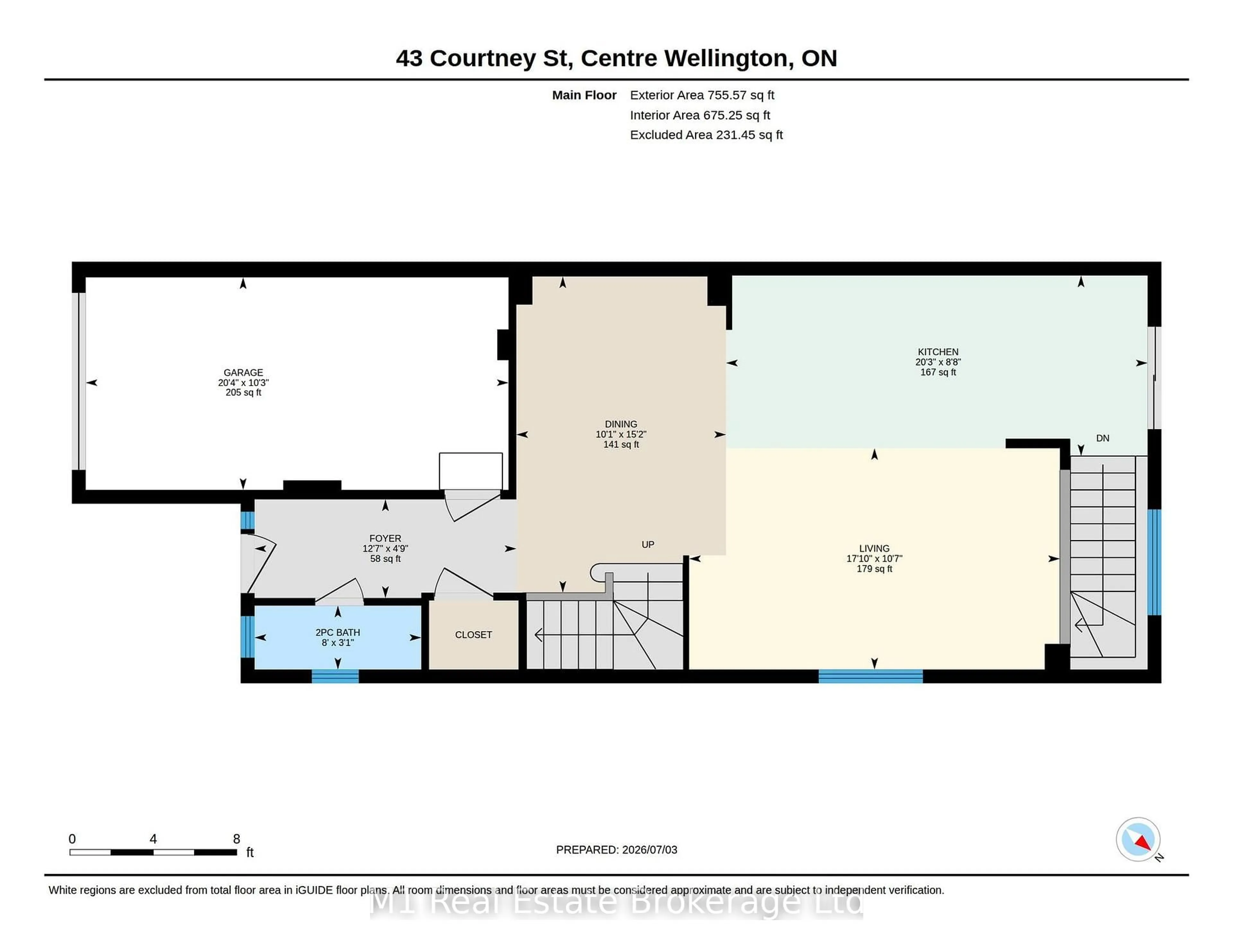 Floor plan for 43 Courtney St, Centre Wellington Ontario N1M 0E5