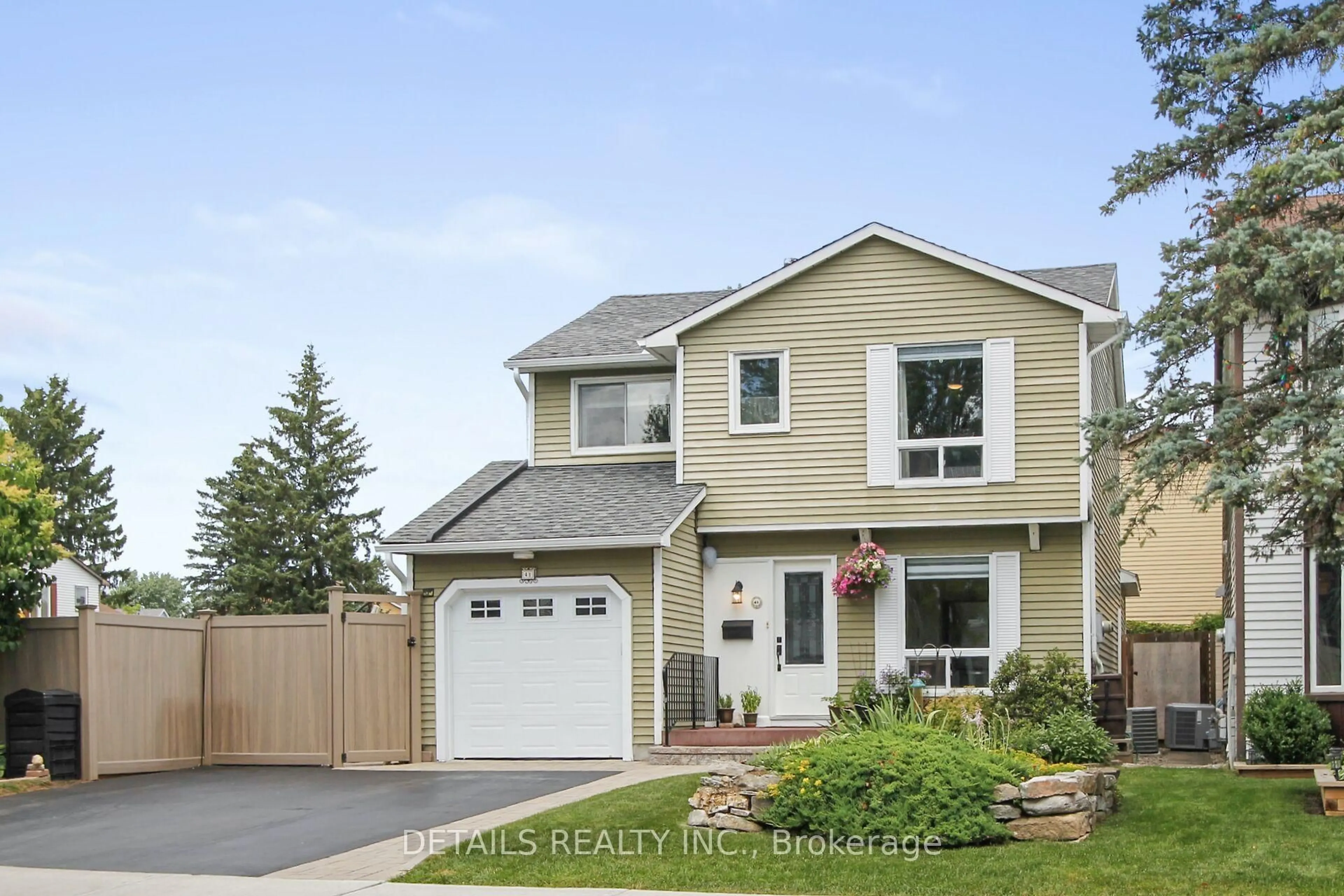 Home with vinyl exterior material, street for 41 Rickey Pl, Kanata Ontario K2L 2H4