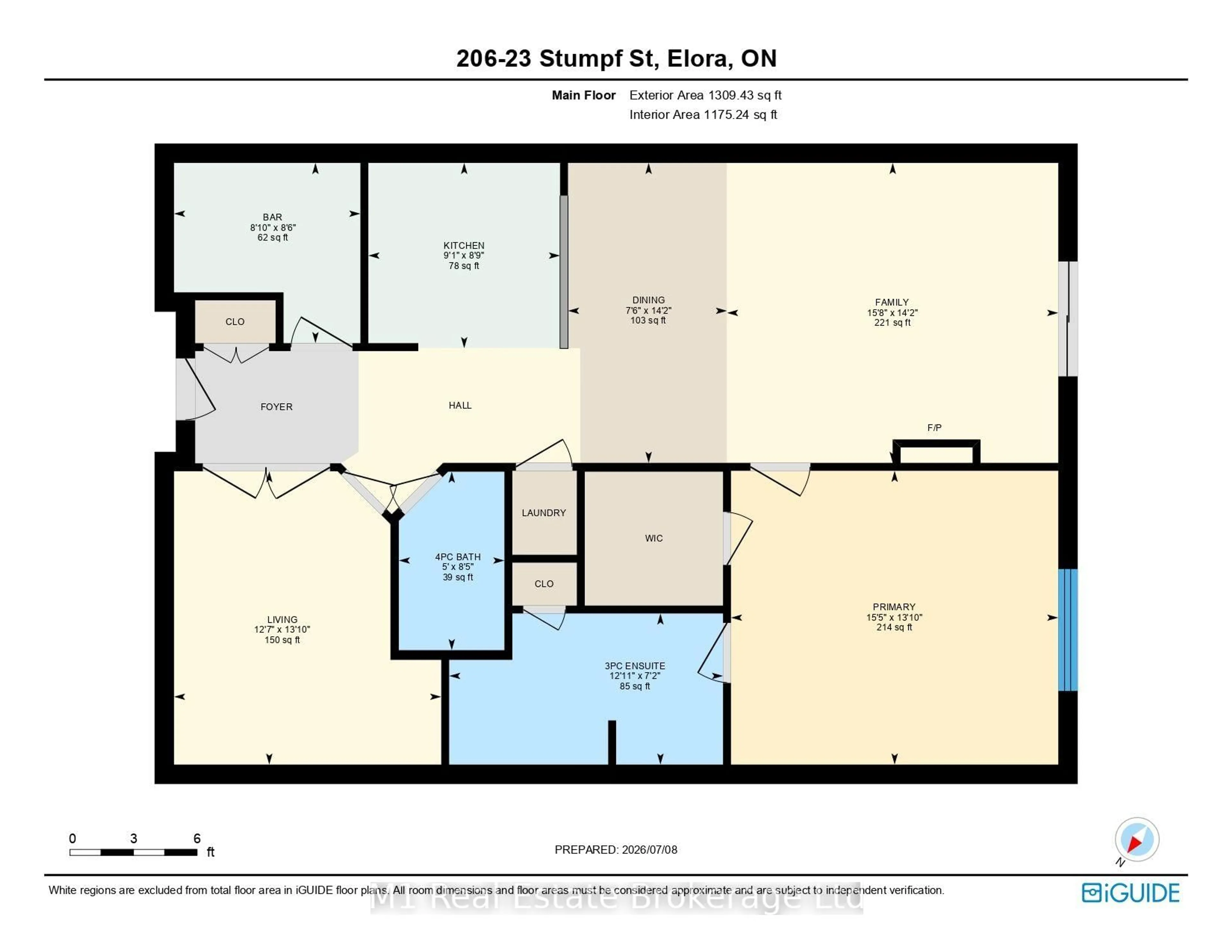 Floor plan for 23 Stumpf St #206, Centre Wellington Ontario N0B 1S0