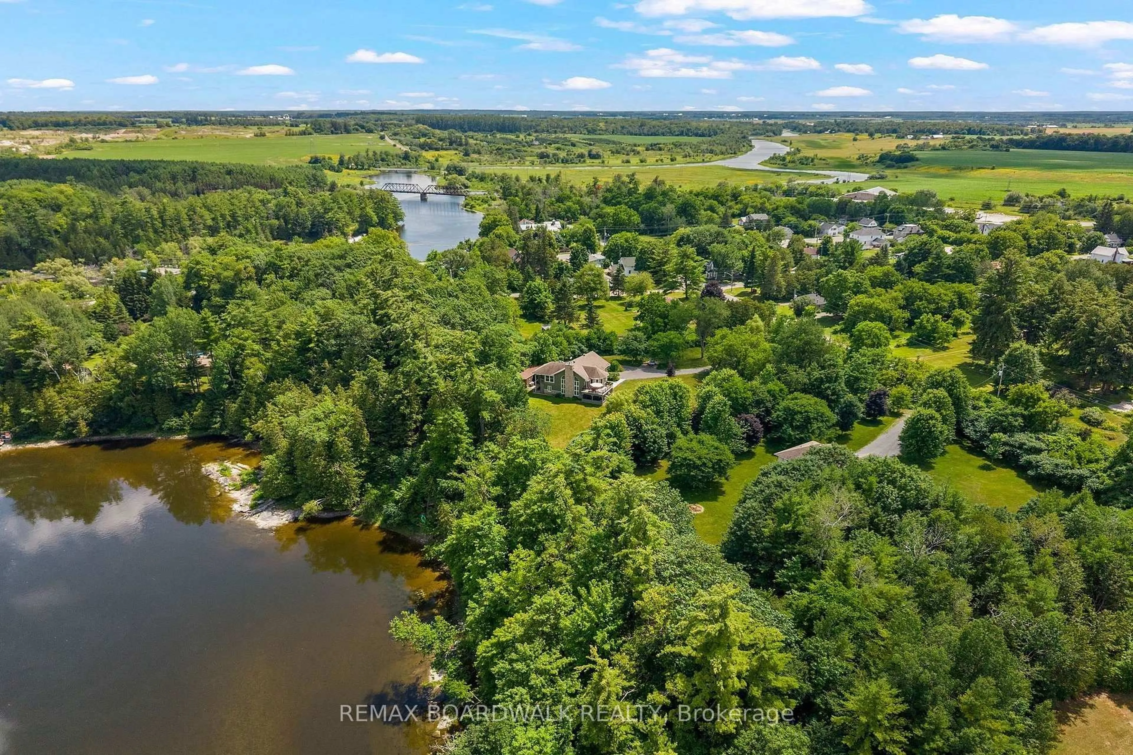 A pic from outside/outdoor area/front of a property/back of a property/a pic from drone, water/lake/river/ocean view for 4844 Mohrs Rd, Ottawa Ontario K7S 3G7