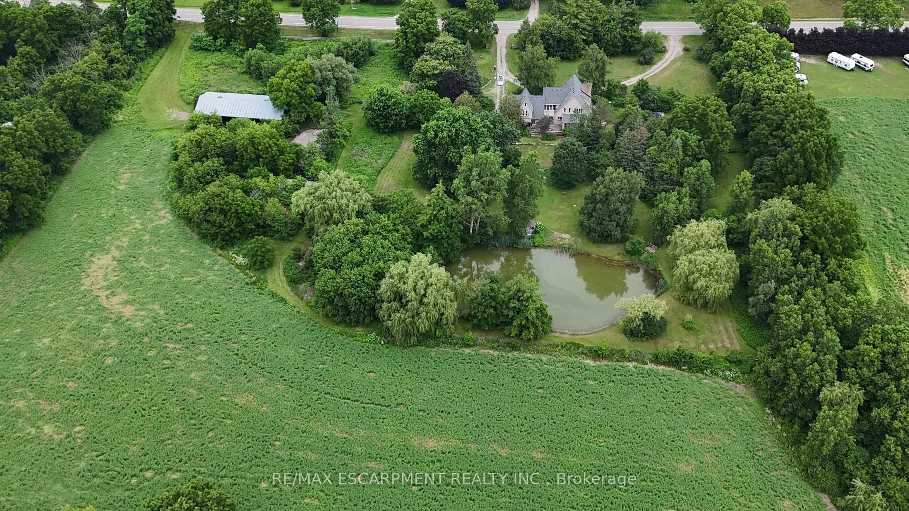 A pic from outside/outdoor area/front of a property/back of a property/a pic from drone, water/lake/river/ocean view for 807362 Oxford 29 Rd, Blandford-Blenheim Ontario N0J 1G0
