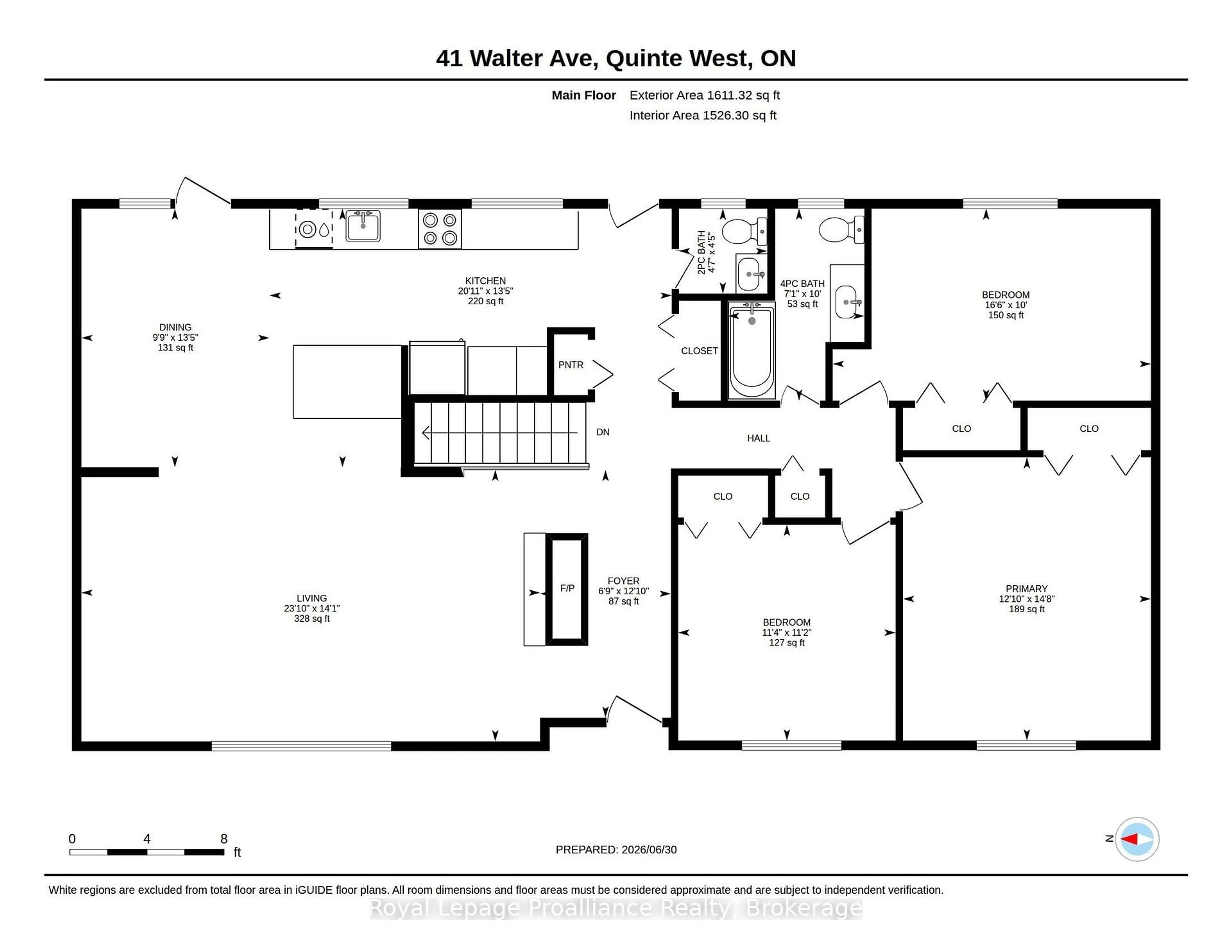Floor plan for 41 WALTER Ave, Quinte West Ontario K8V 0N5