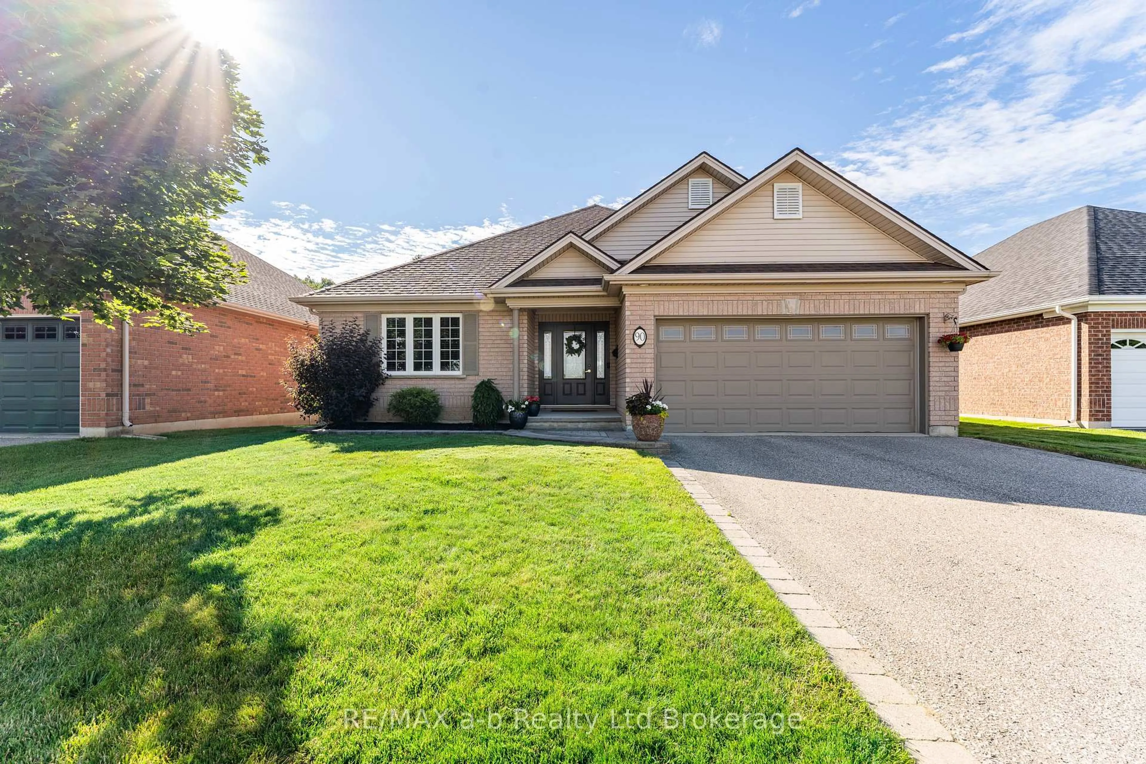 Home with brick exterior material, street for 90 WESTON Dr, Tillsonburg Ontario N4G 5W9