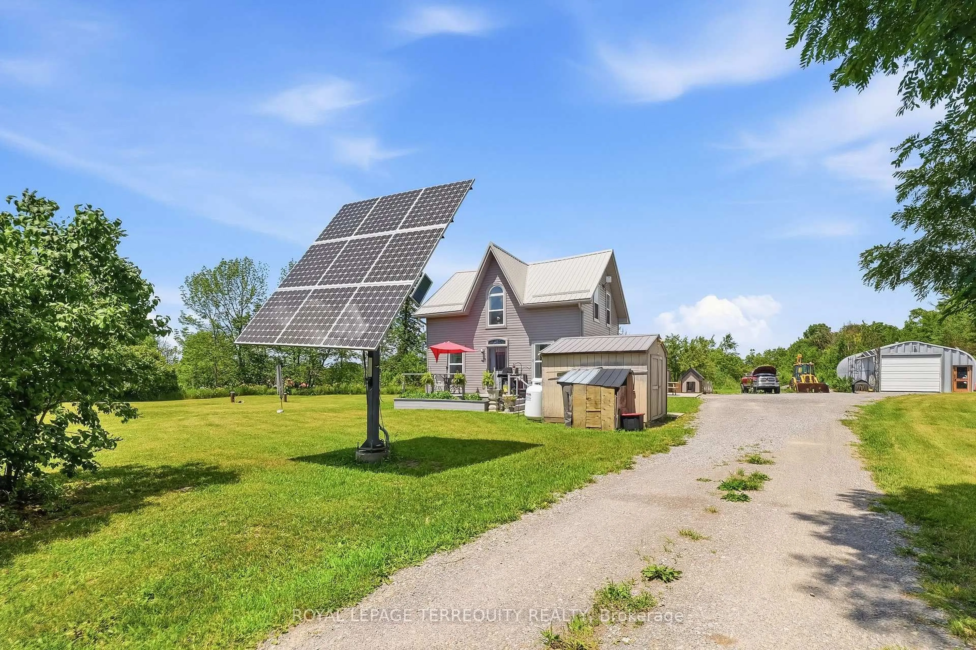 A pic from outside/outdoor area/front of a property/back of a property/a pic from drone, street for 298 Crofts Rd, Limoges Ontario K0K 2M0