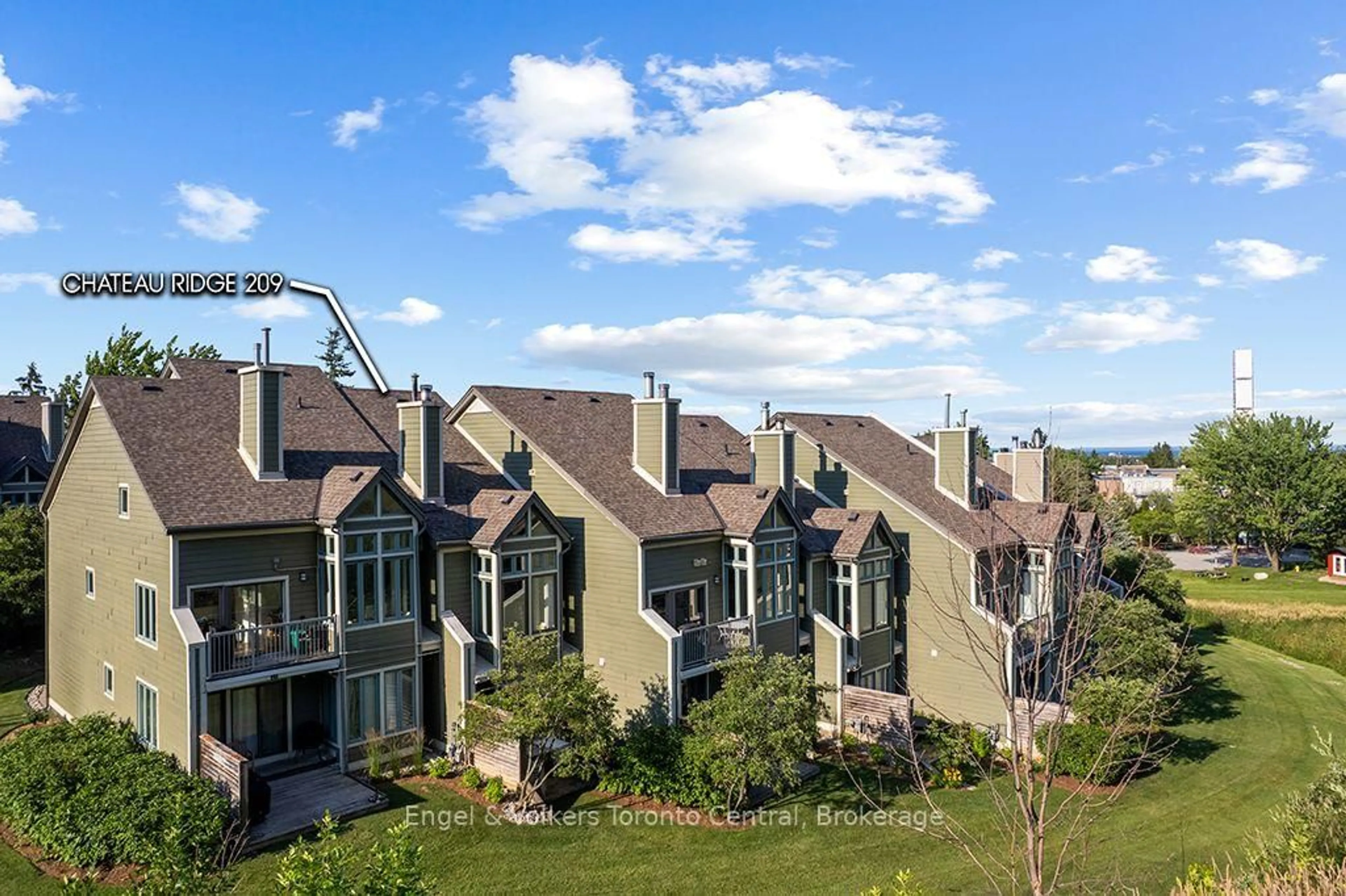 A pic from outside/outdoor area/front of a property/back of a property/a pic from drone, city buildings view from balcony for 796404 Grey Road 19 Rd #209, Blue Mountains Ontario L9Y 0N8