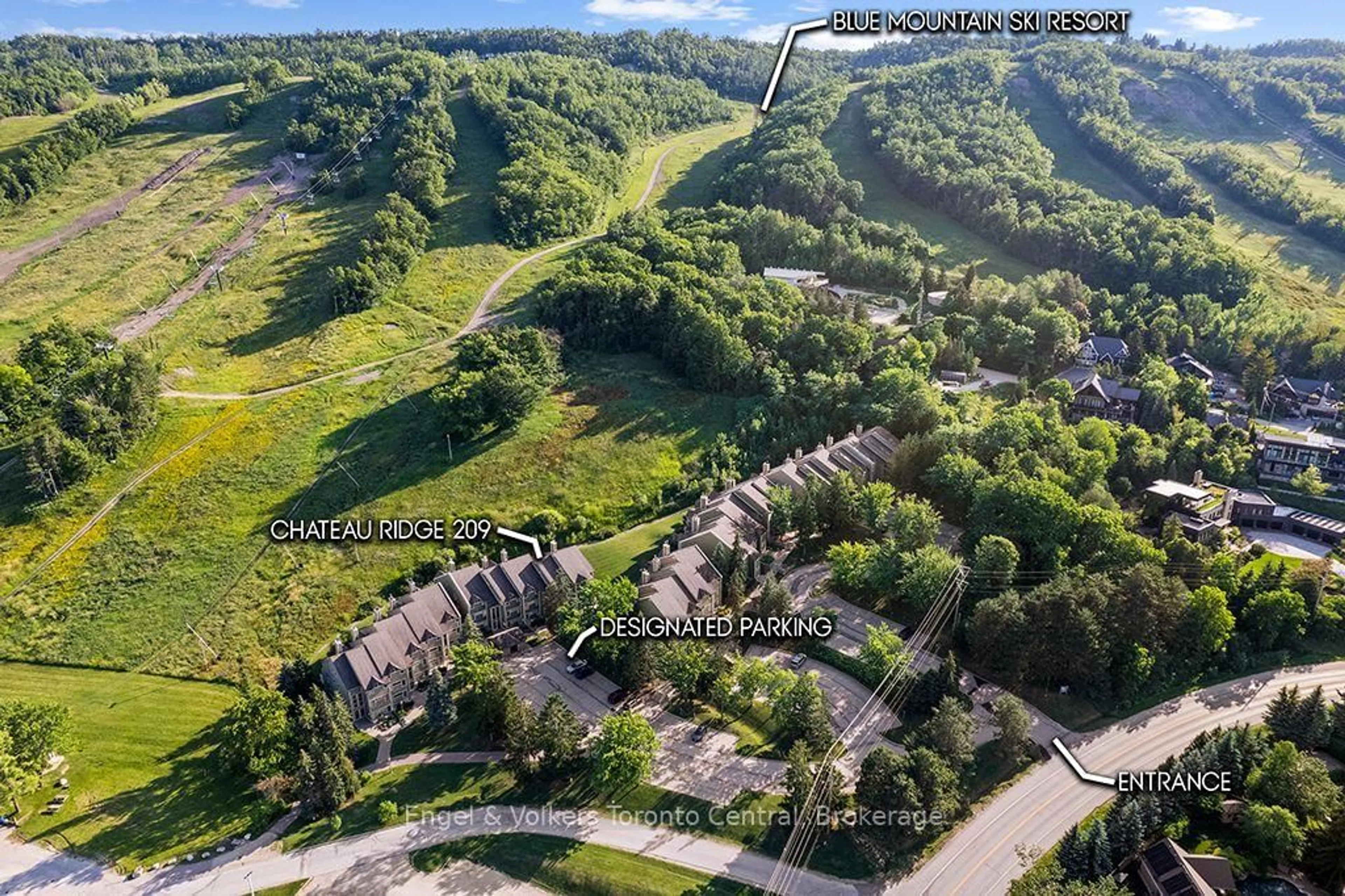 A pic from outside/outdoor area/front of a property/back of a property/a pic from drone, unknown for 796404 Grey Road 19 Rd #209, Blue Mountains Ontario L9Y 0N8