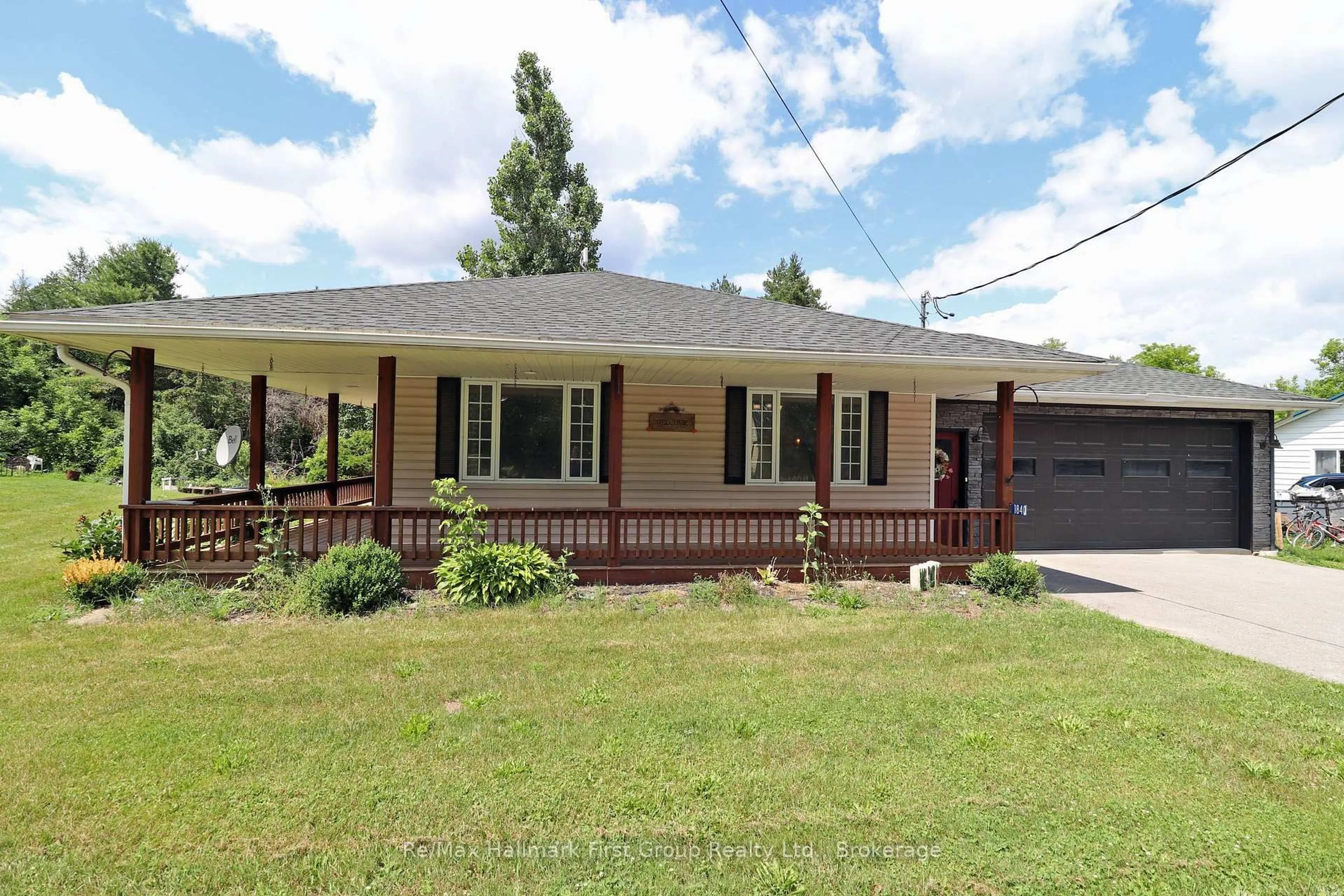 Home with brick exterior material, street for 1840 Queensborough Rd, Madoc Ontario K0K 2K0