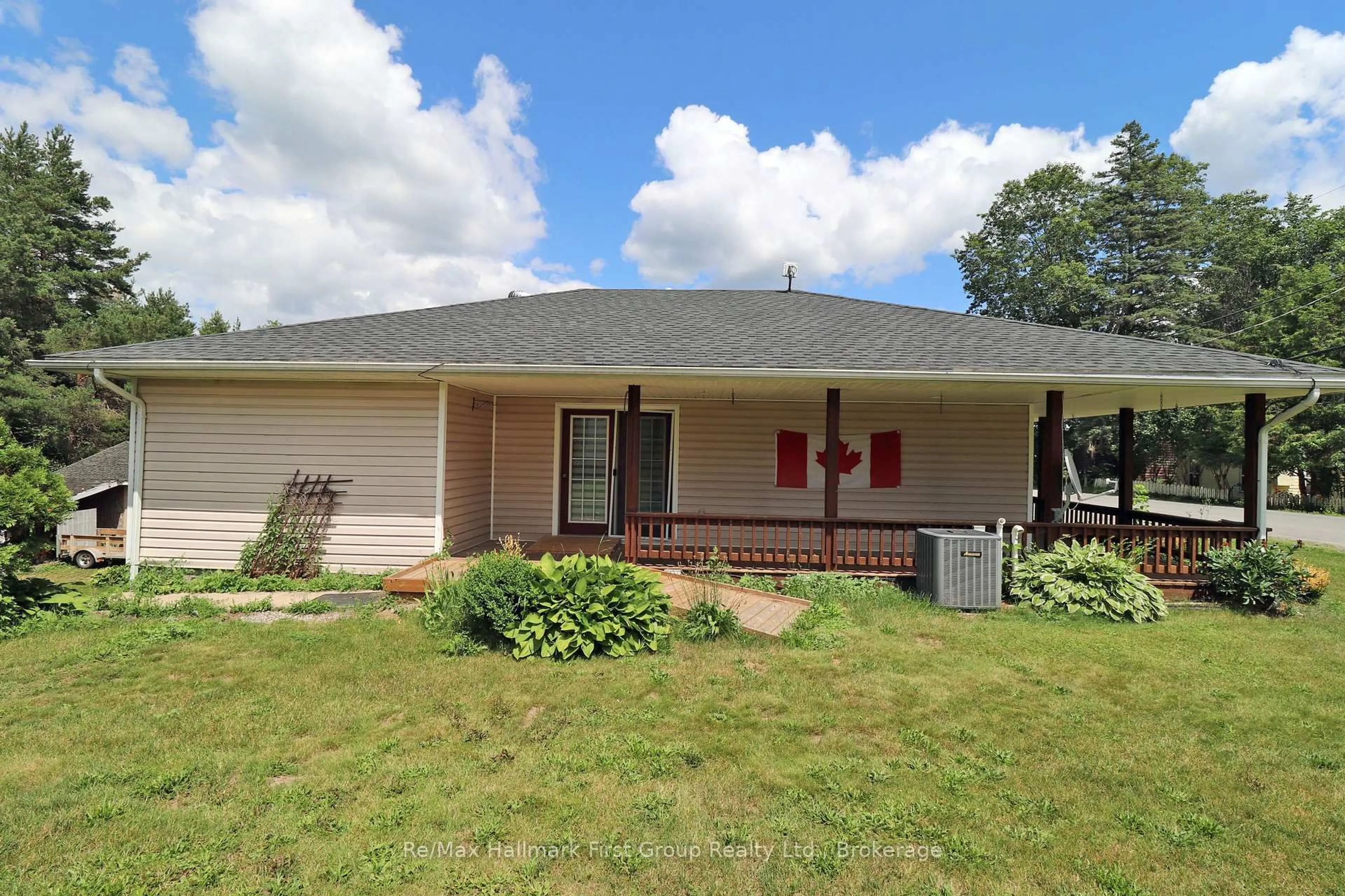 Home with vinyl exterior material, street for 1840 Queensborough Rd, Madoc Ontario K0K 2K0