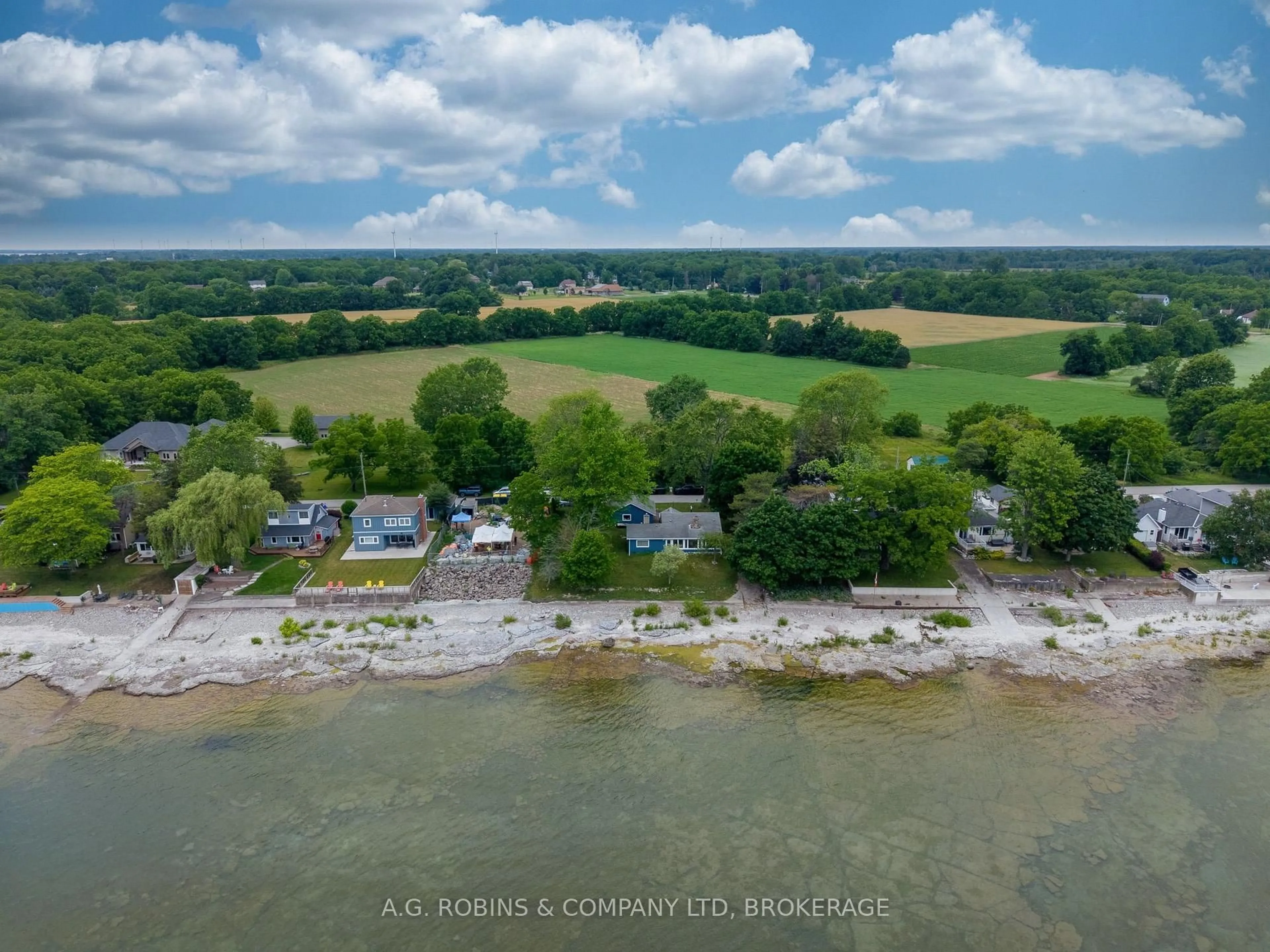 A pic from outside/outdoor area/front of a property/back of a property/a pic from drone, water/lake/river/ocean view for 11251 HARBOURVIEW Rd, Wainfleet Ontario L0S 1V0