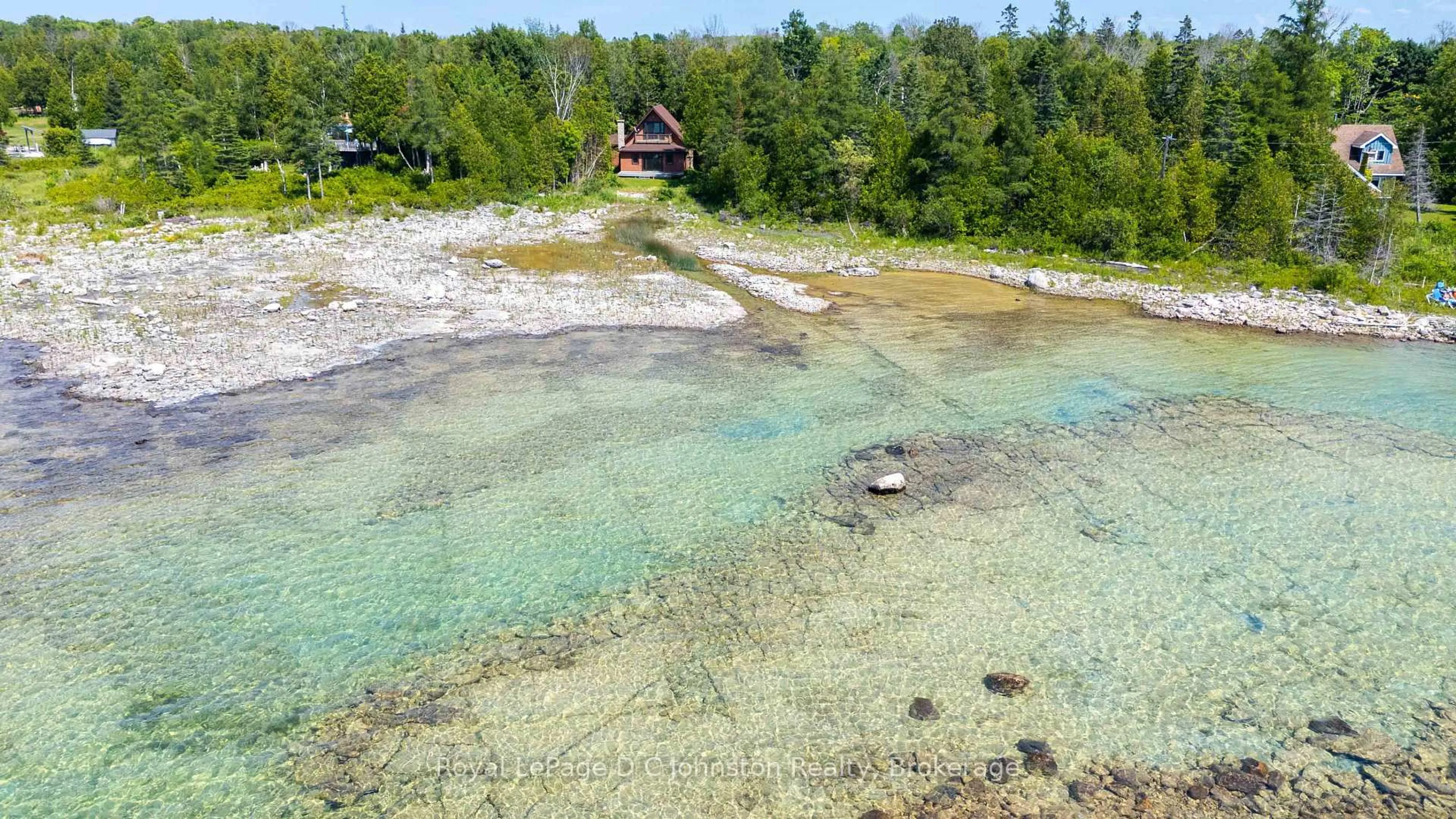 A pic from outside/outdoor area/front of a property/back of a property/a pic from drone, water/lake/river/ocean view for 140 Hea Rd, South Bruce Peninsula Ontario N0H 2T0