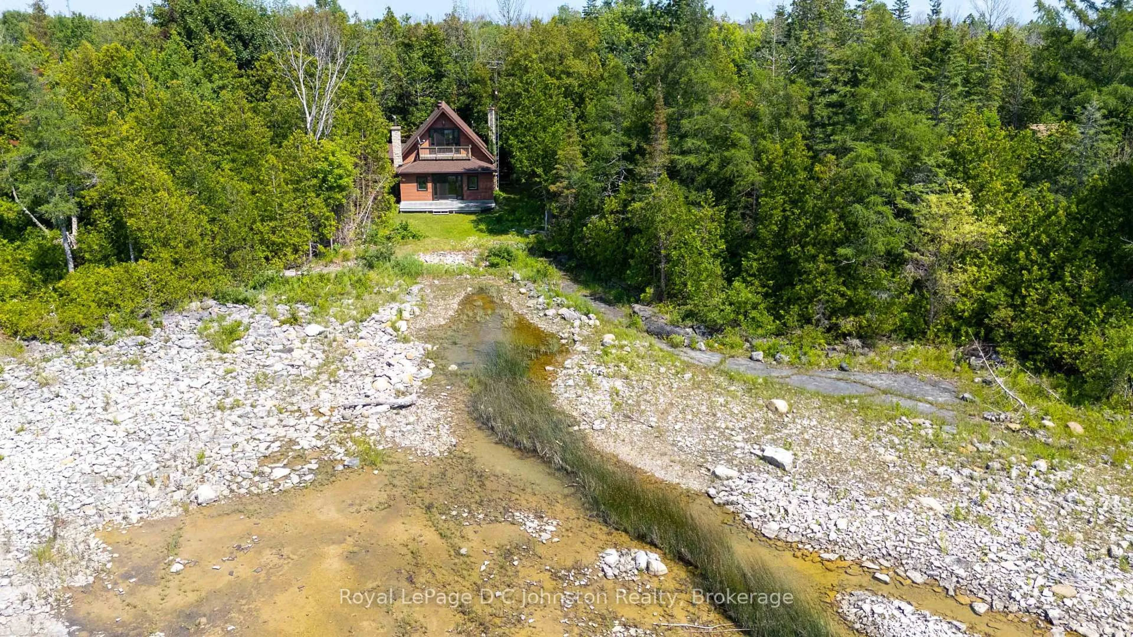 A pic from outside/outdoor area/front of a property/back of a property/a pic from drone, water/lake/river/ocean view for 140 Hea Rd, South Bruce Peninsula Ontario N0H 2T0
