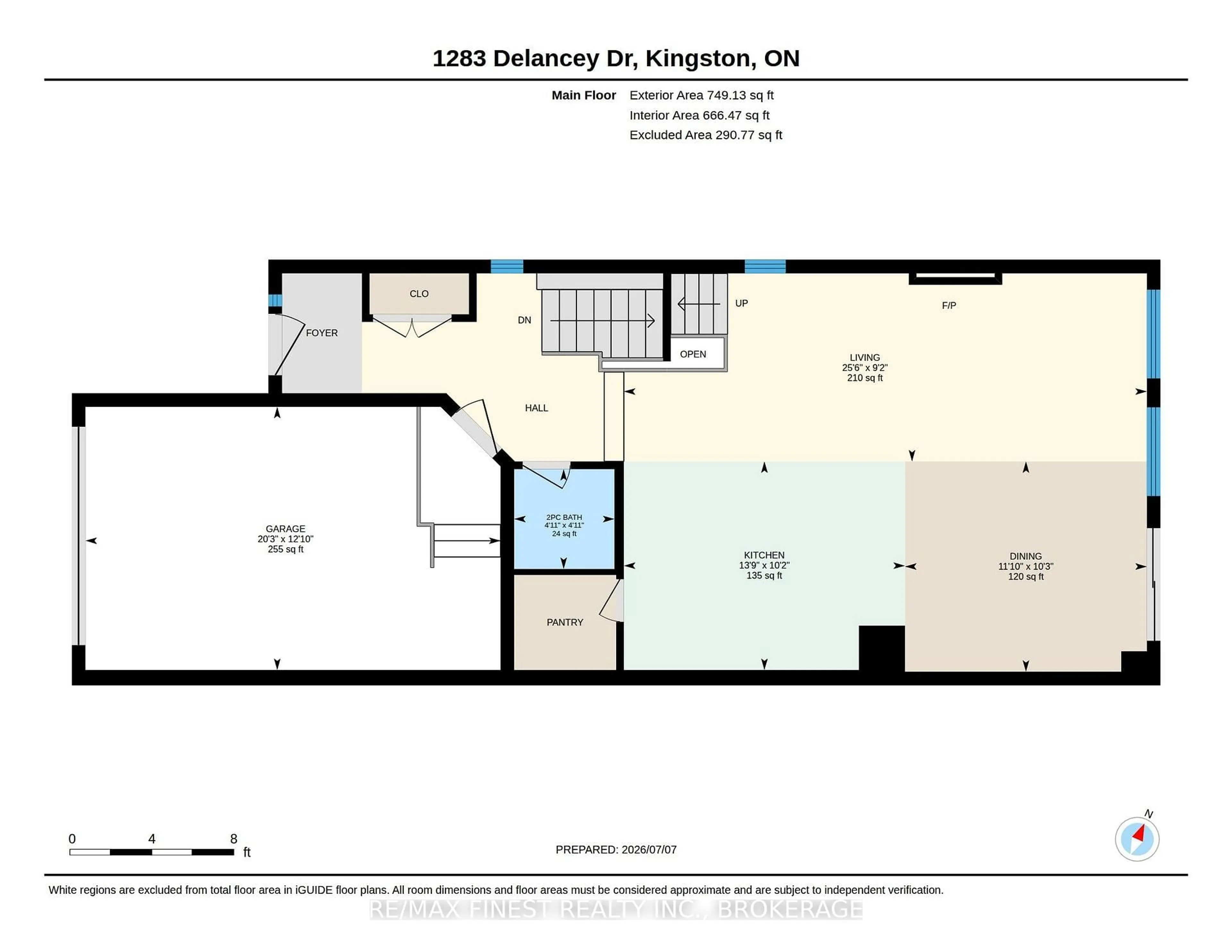 Floor plan for 1283 Delancey Dr, Kingston Ontario K7M 0H5