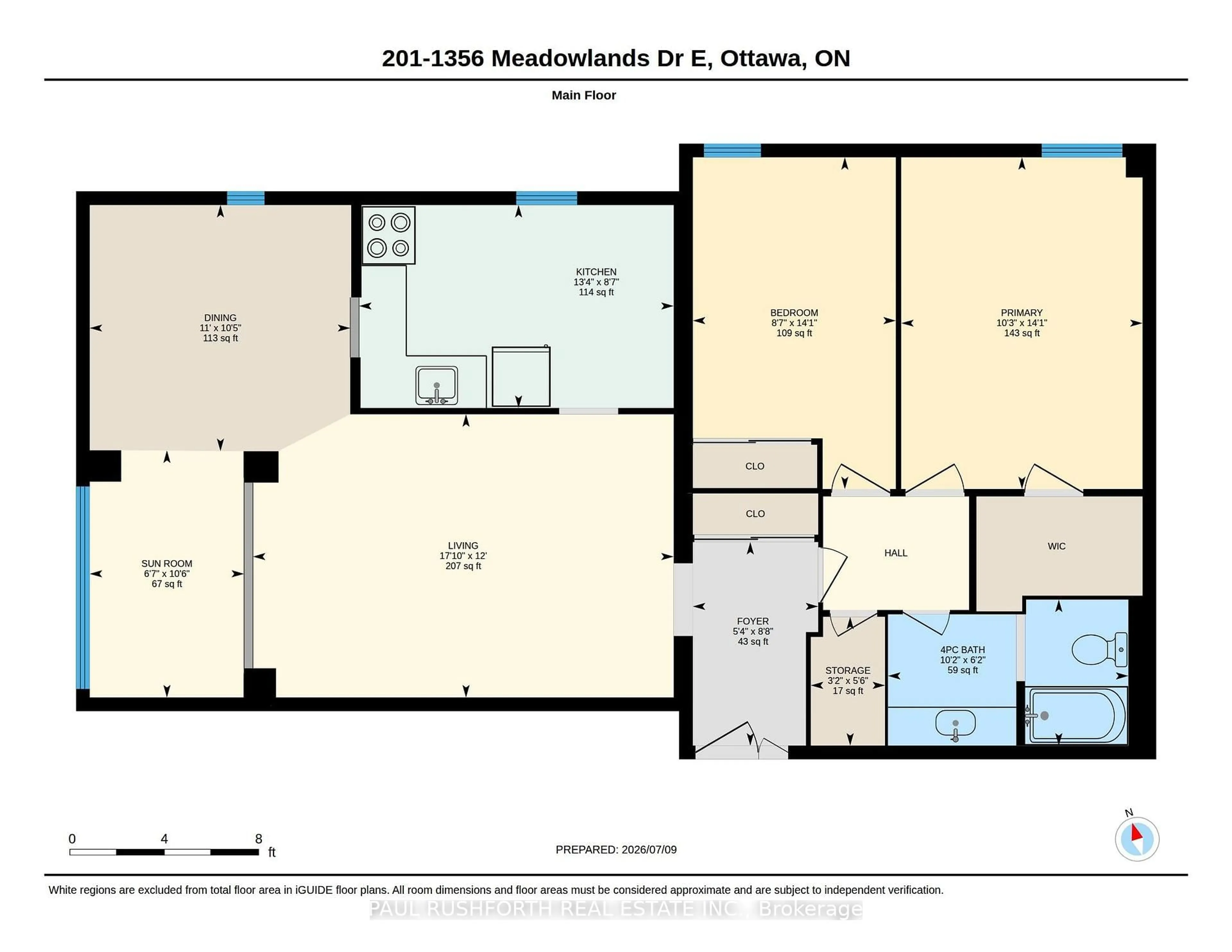 Floor plan for 1356 Meadowlands Dr #201, Ottawa Ontario K2E 6K6