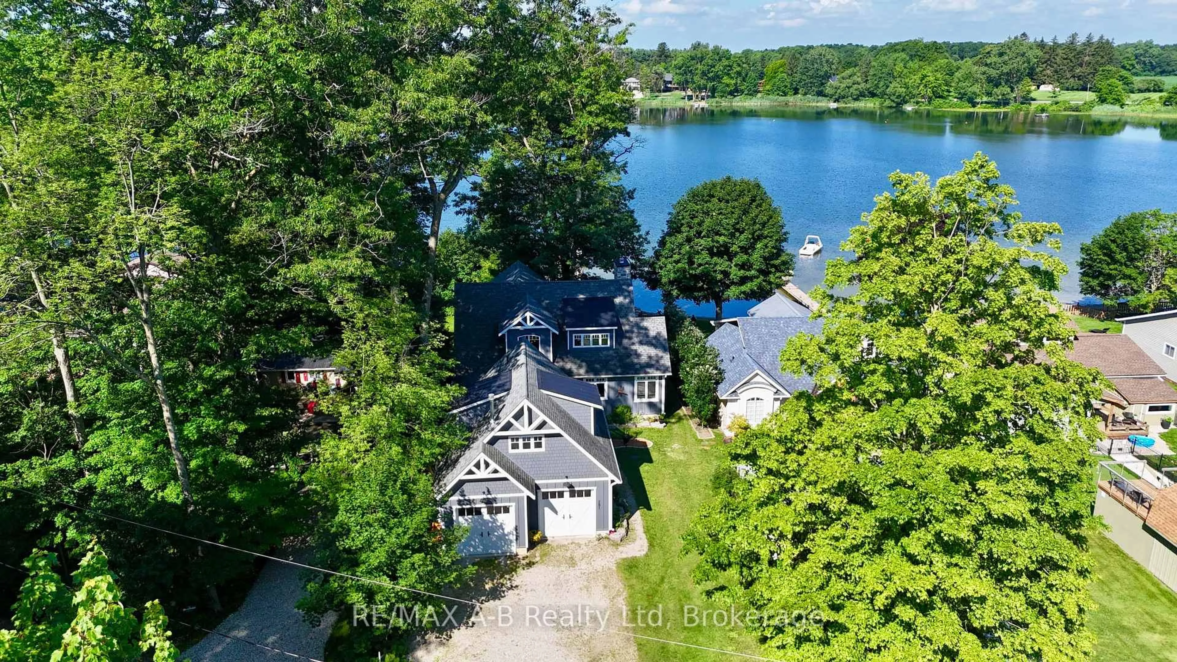 A pic from outside/outdoor area/front of a property/back of a property/a pic from drone, water/lake/river/ocean view for 281 Mank St, Zorra Ontario N0H 2G0