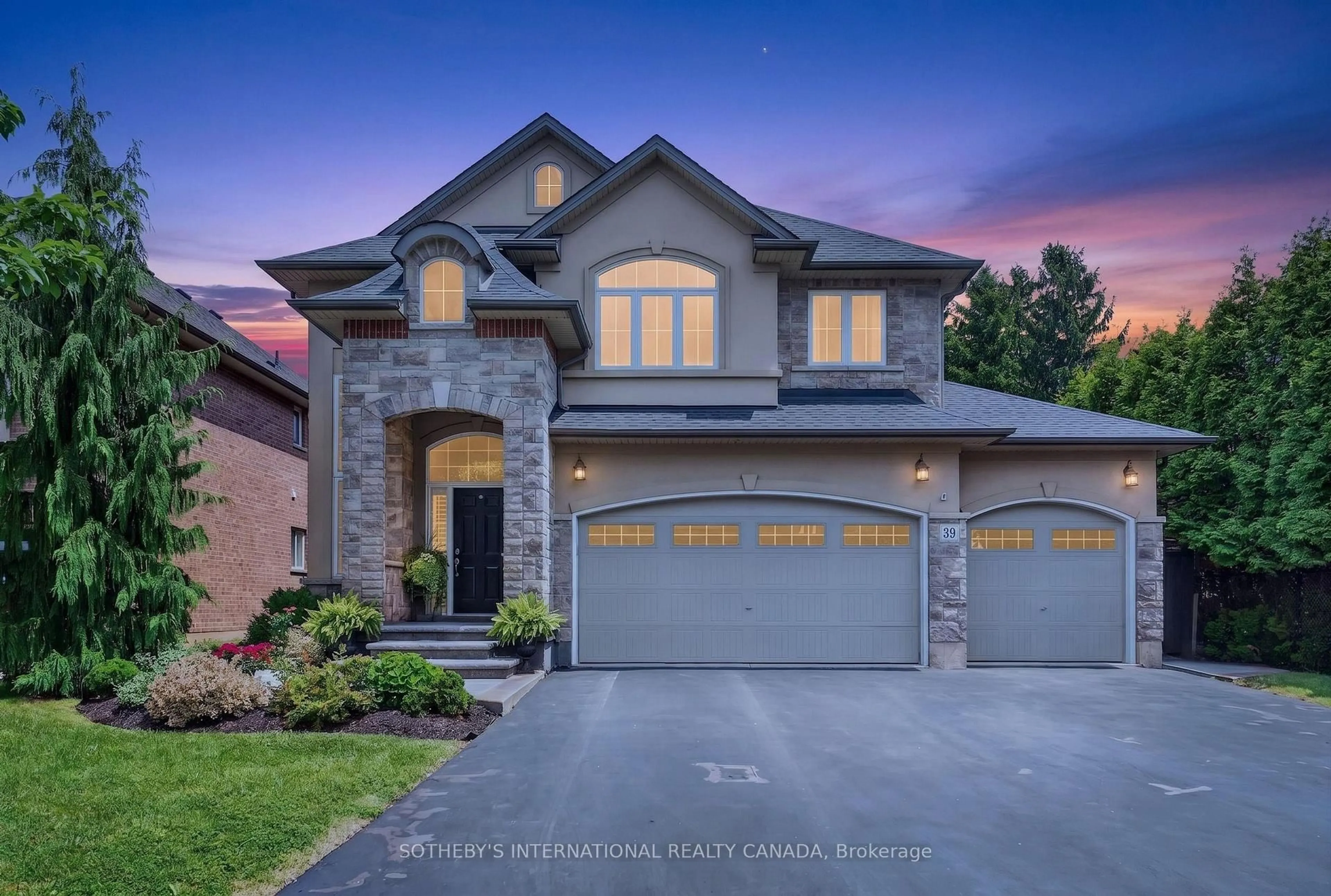 Home with brick exterior material, street for 39 Maplevale Dr, Hamilton Ontario L9G 0C3