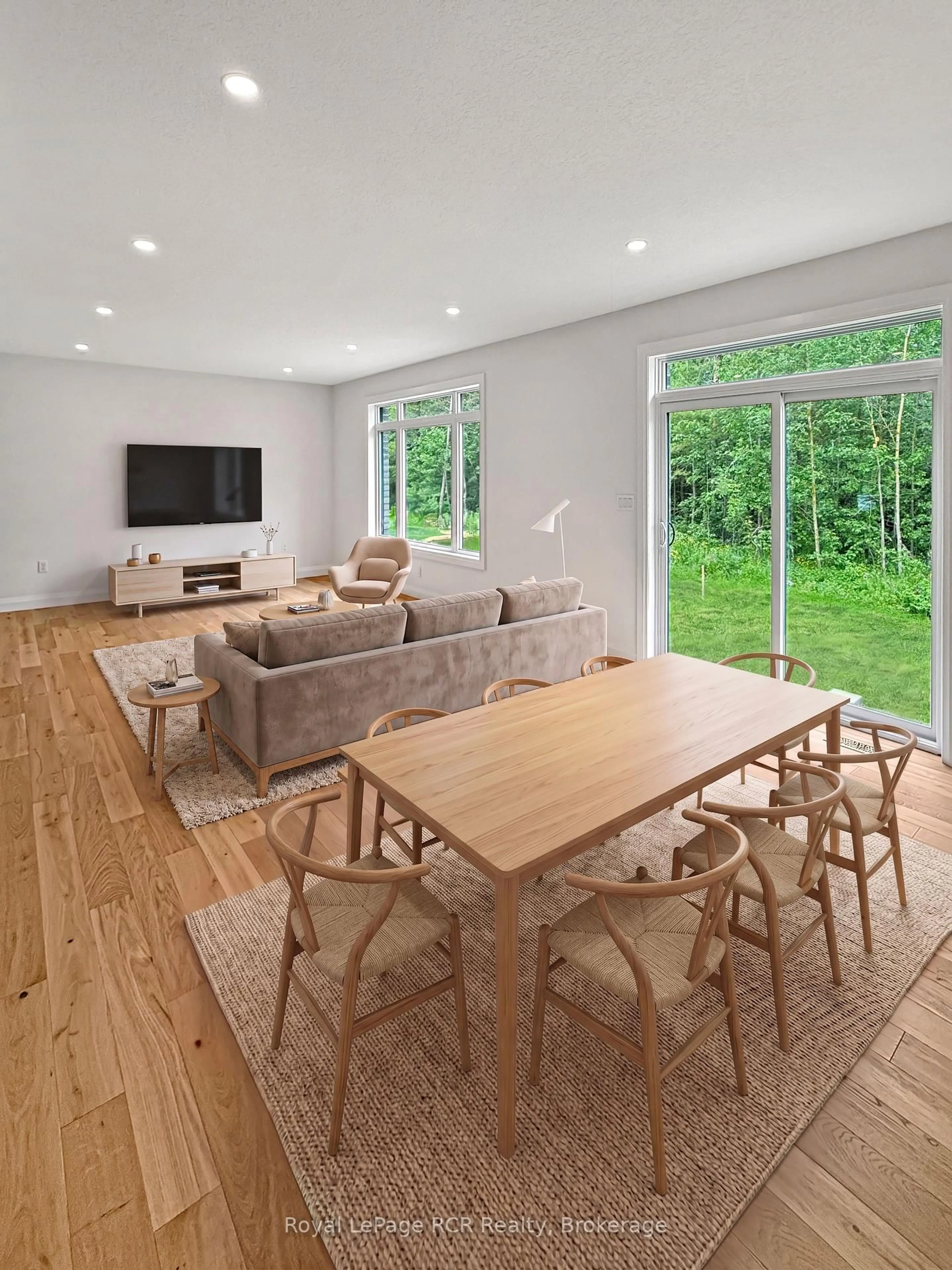 Living room with furniture, wood/laminate floor for 71 Colwill Crt, Wellington North Ontario N0G 1A0