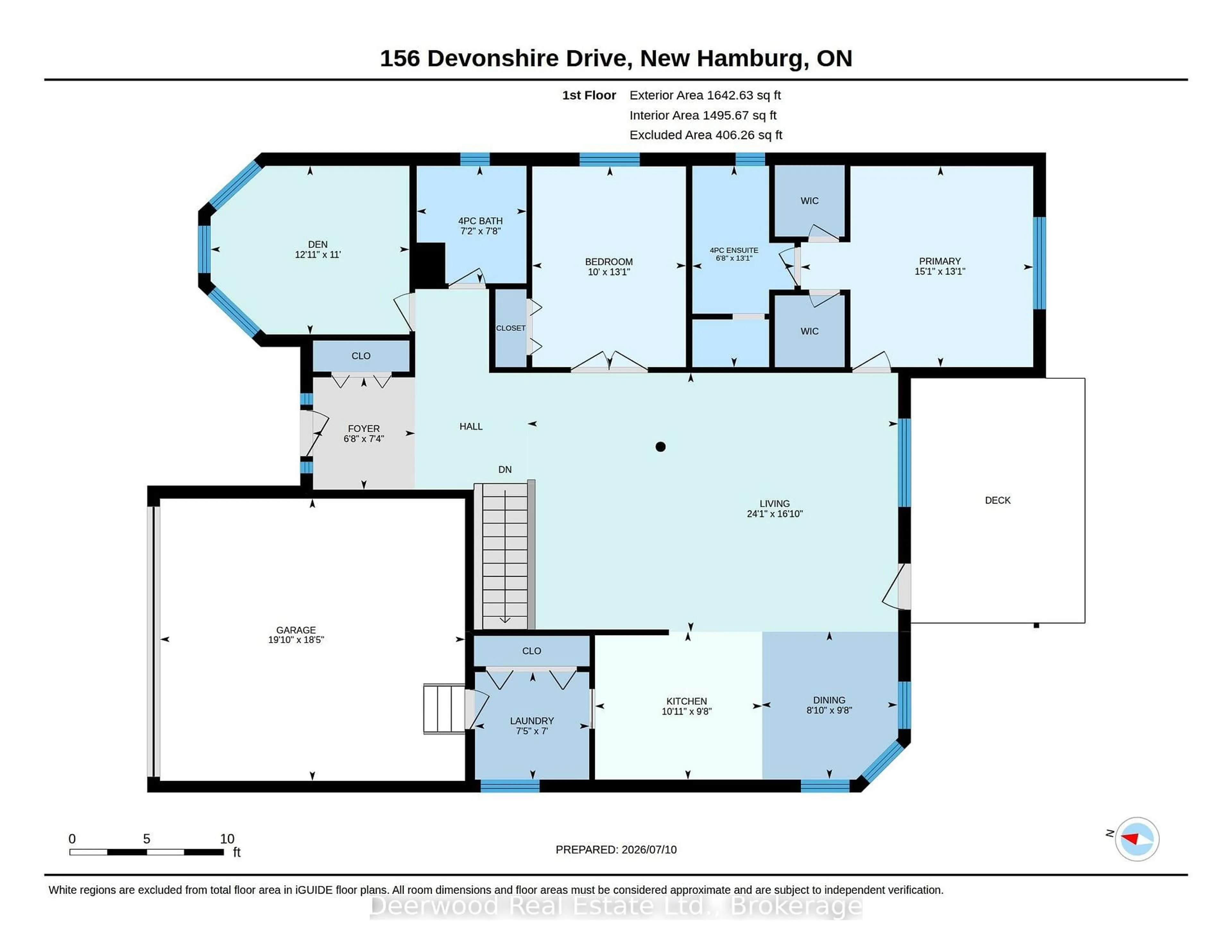 Floor plan for 156 Devonshire Dr #19, Wilmot Ontario N3A 4J7