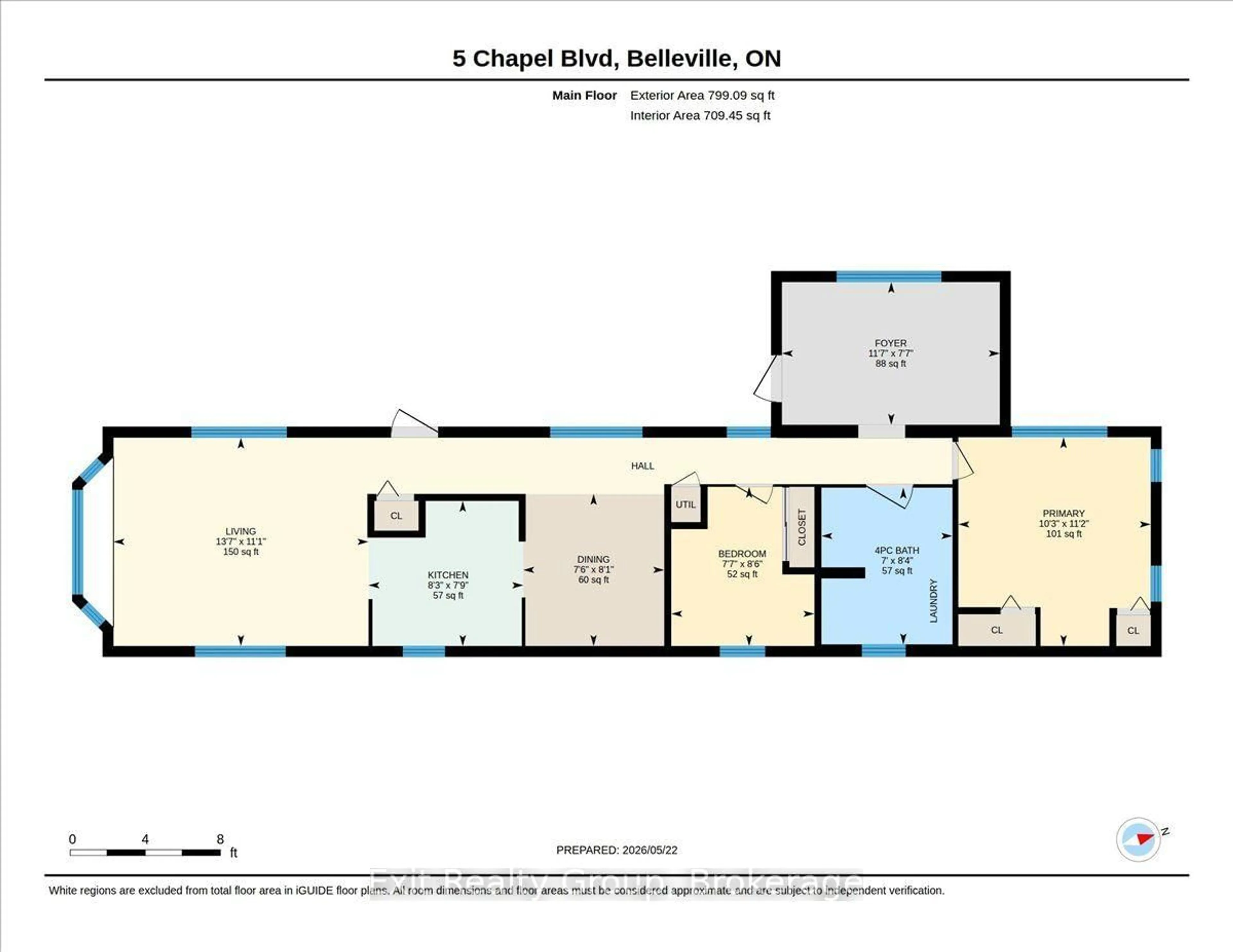 Floor plan for 5 Chapel Blvd, Quinte West Ontario K8N 4Z3