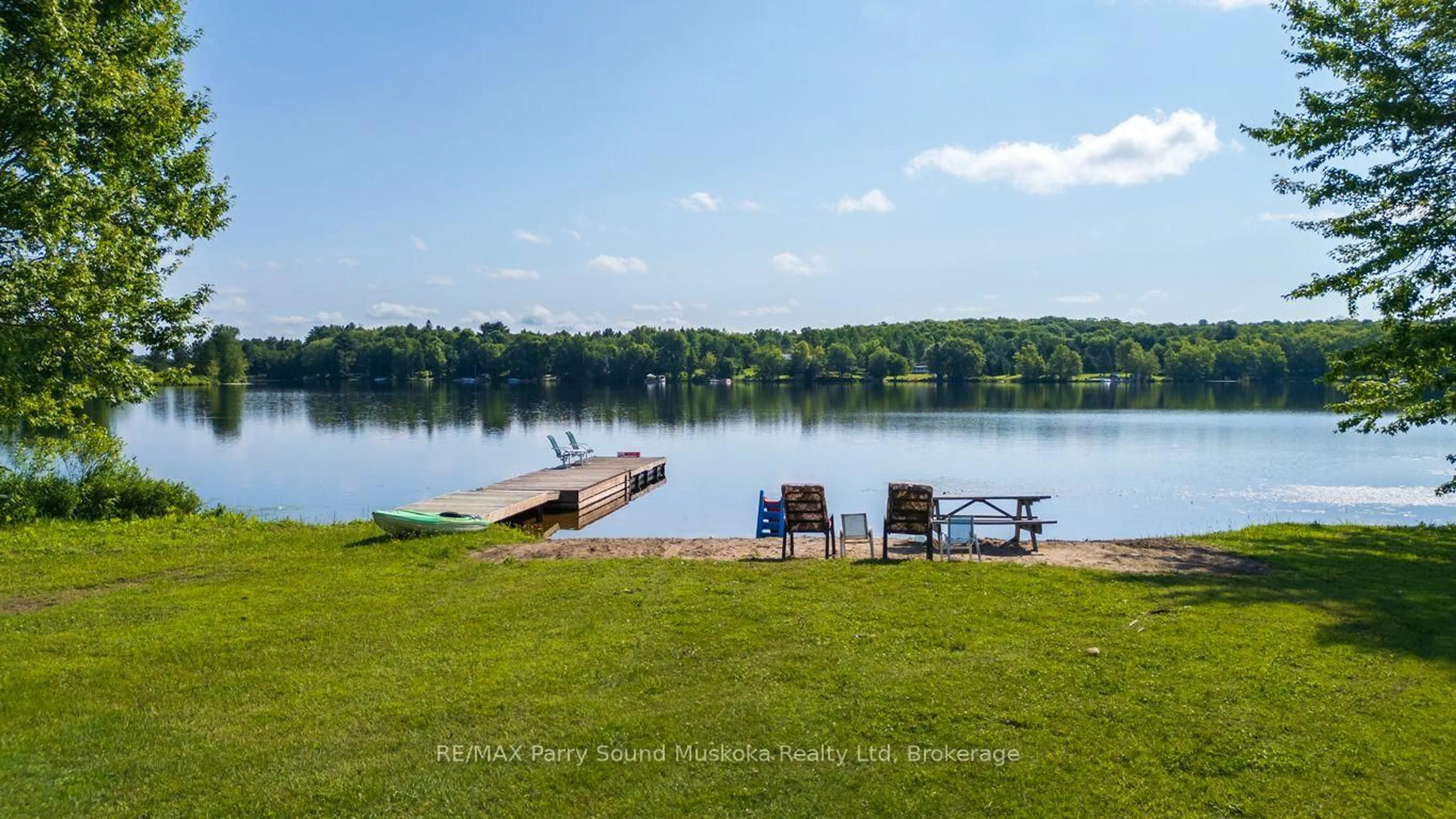 Patio, water/lake/river/ocean view for 39 Hardies Rd, McKellar Ontario P2A 0B5