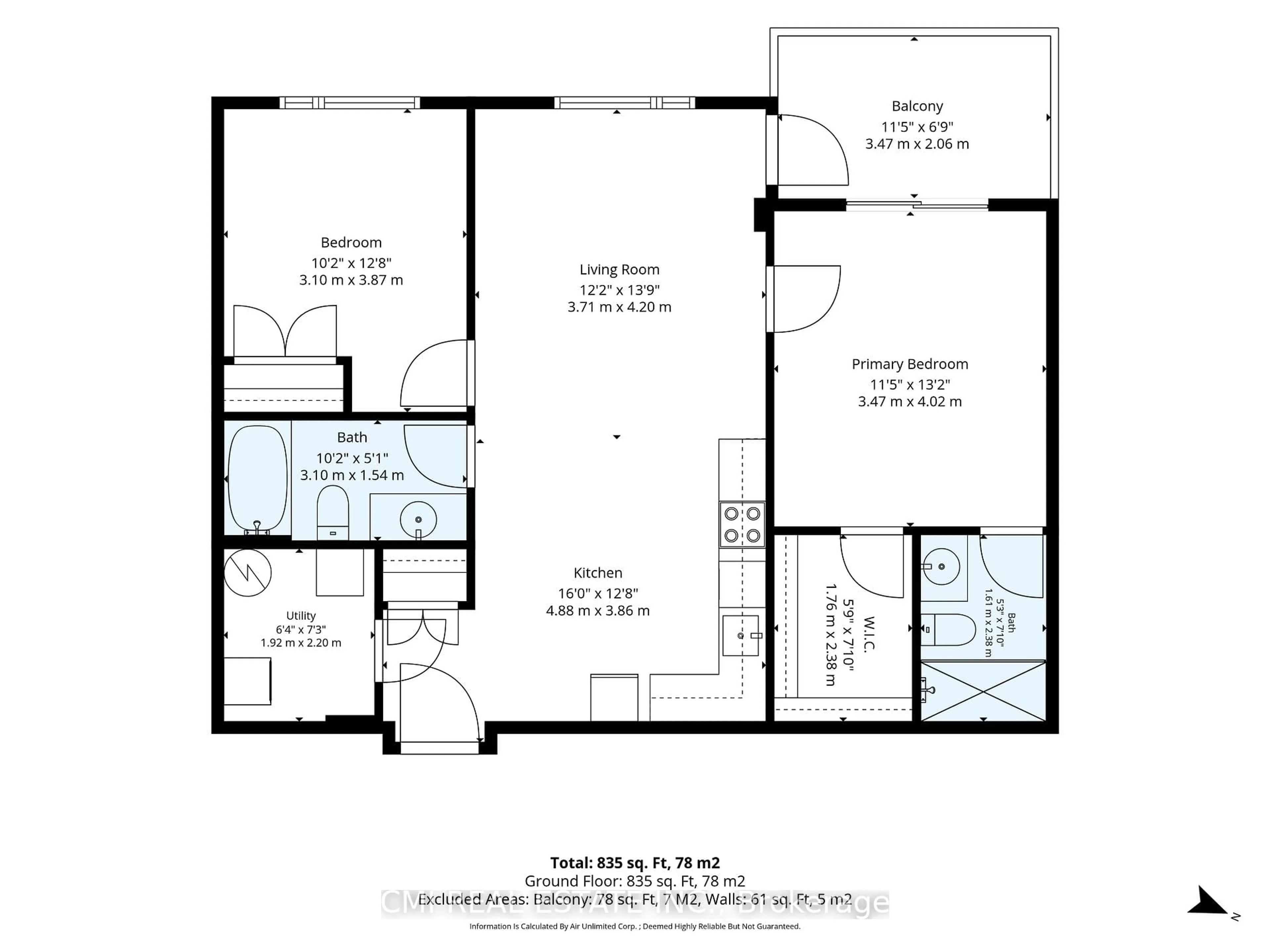 Floor plan for 103 Roger St #306, Waterloo Ontario N2J 0G2