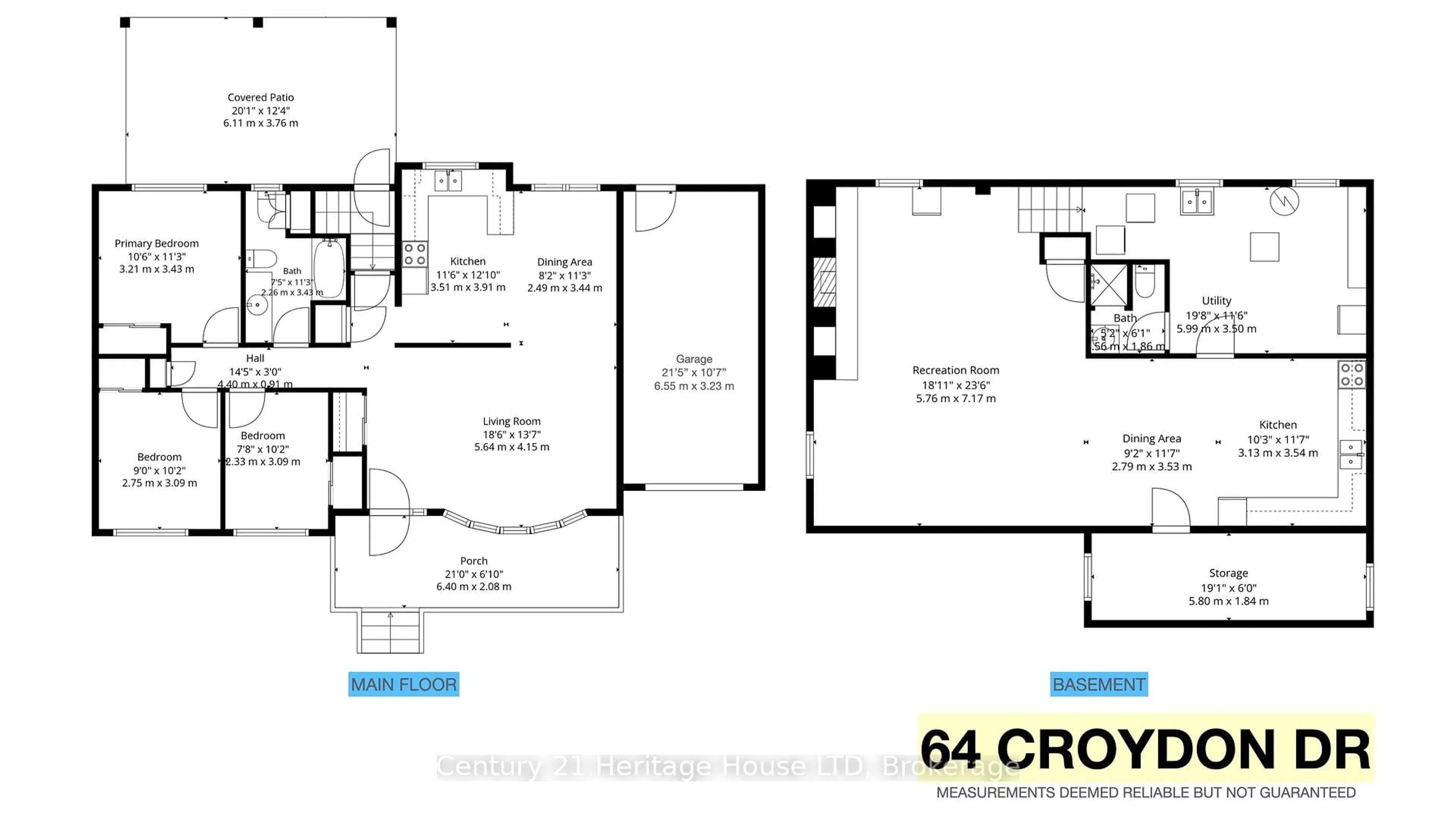 Floor plan for 64 Croydon Dr, St. Catharines Ontario L2M 1J7
