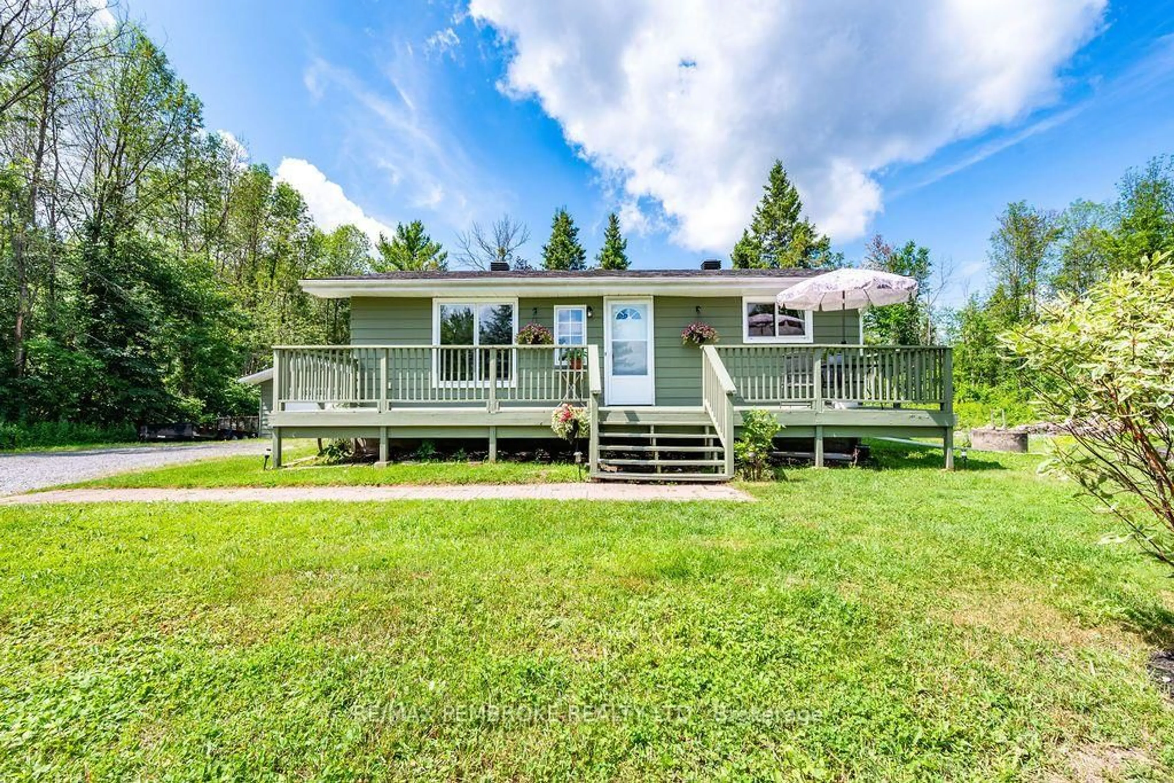 A pic from outside/outdoor area/front of a property/back of a property/a pic from drone, water/lake/river/ocean view for 1369 B Greenwood Rd, Pembroke Ontario K8A 6W3