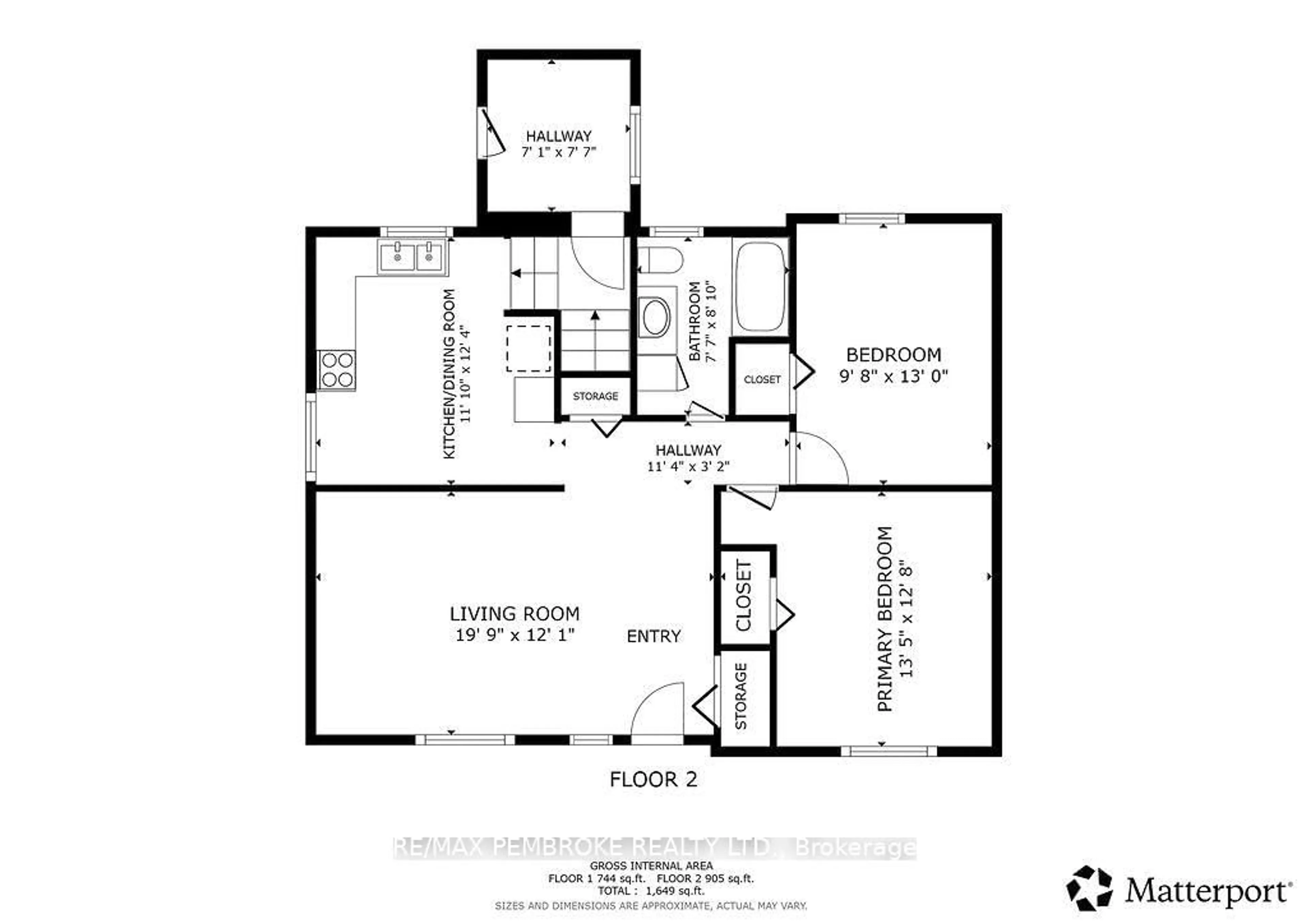 Floor plan for 1369 B Greenwood Rd, Pembroke Ontario K8A 6W3