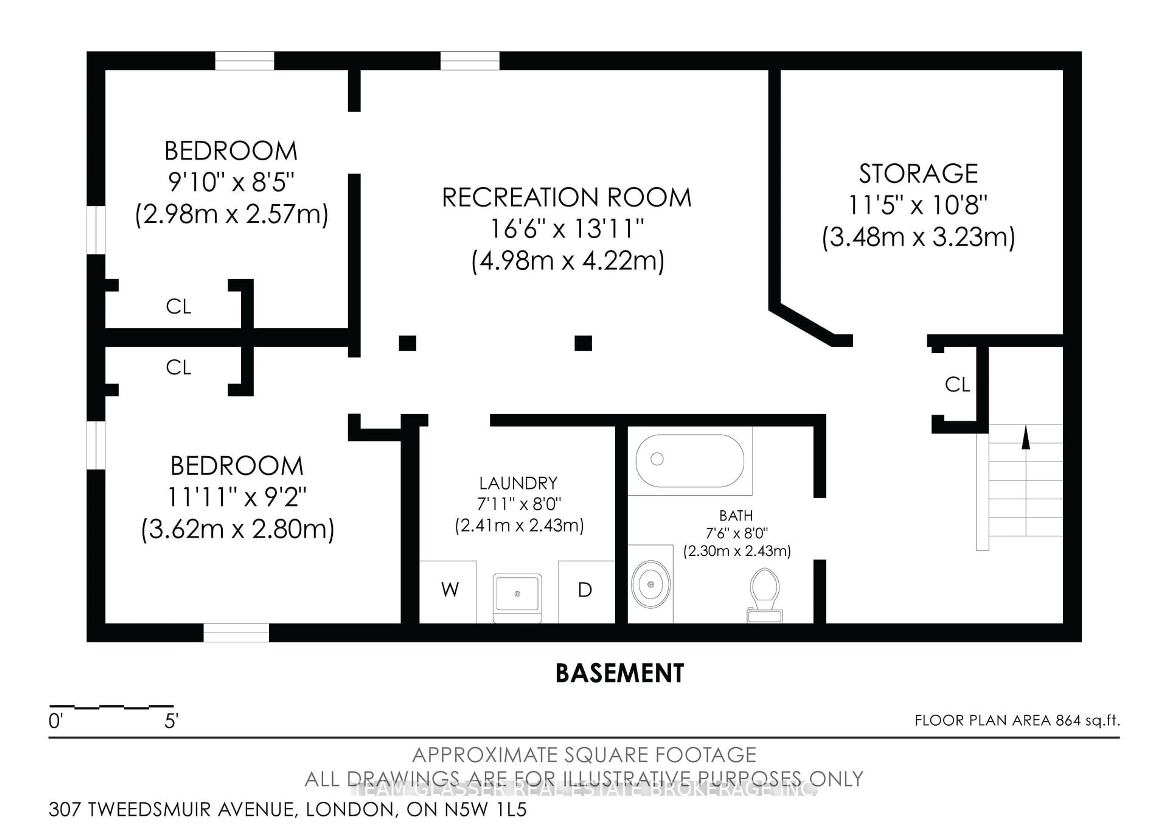 Floor plan for 307 TWEEDSMUIR Ave, London East Ontario N5W 1L5