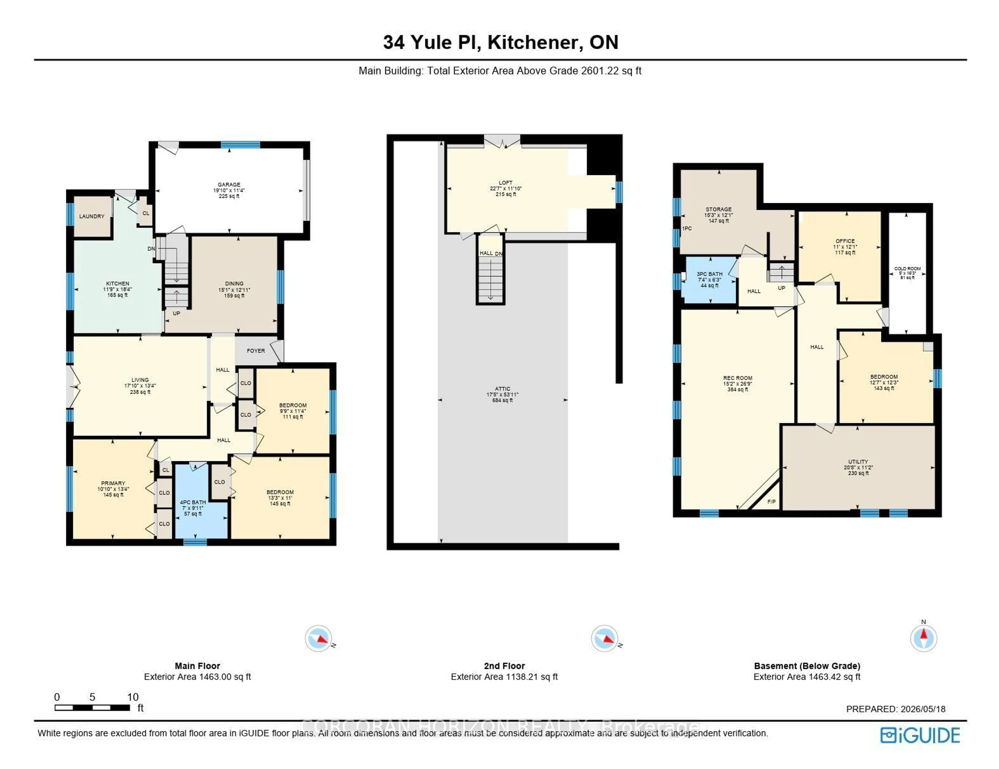 Floor plan for 34 Yule Pl, Kitchener Ontario N2B 2J8