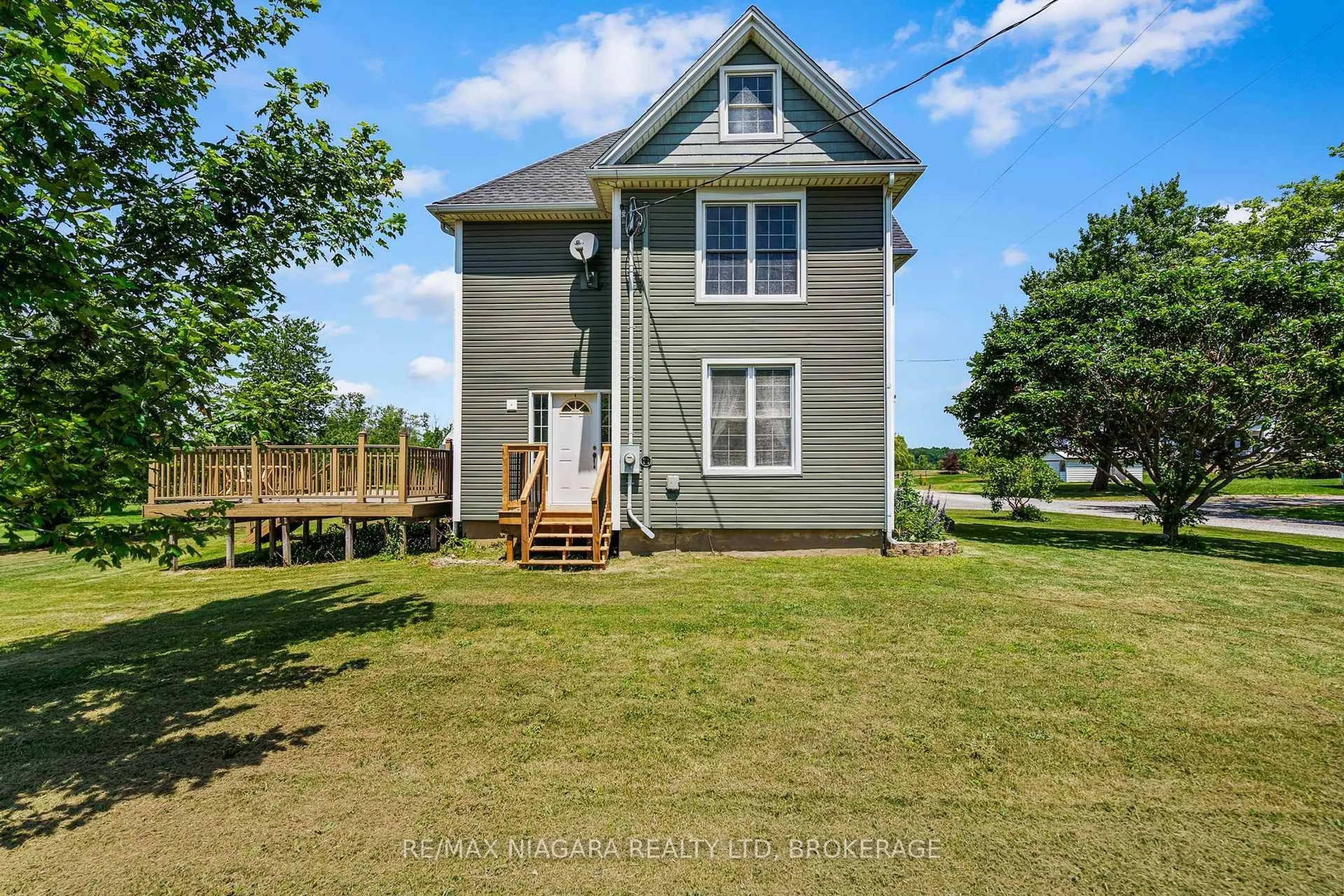 A pic from outside/outdoor area/front of a property/back of a property/a pic from drone, water/lake/river/ocean view for 20214 Hwy 3, Wainfleet Ontario L0S 1V0
