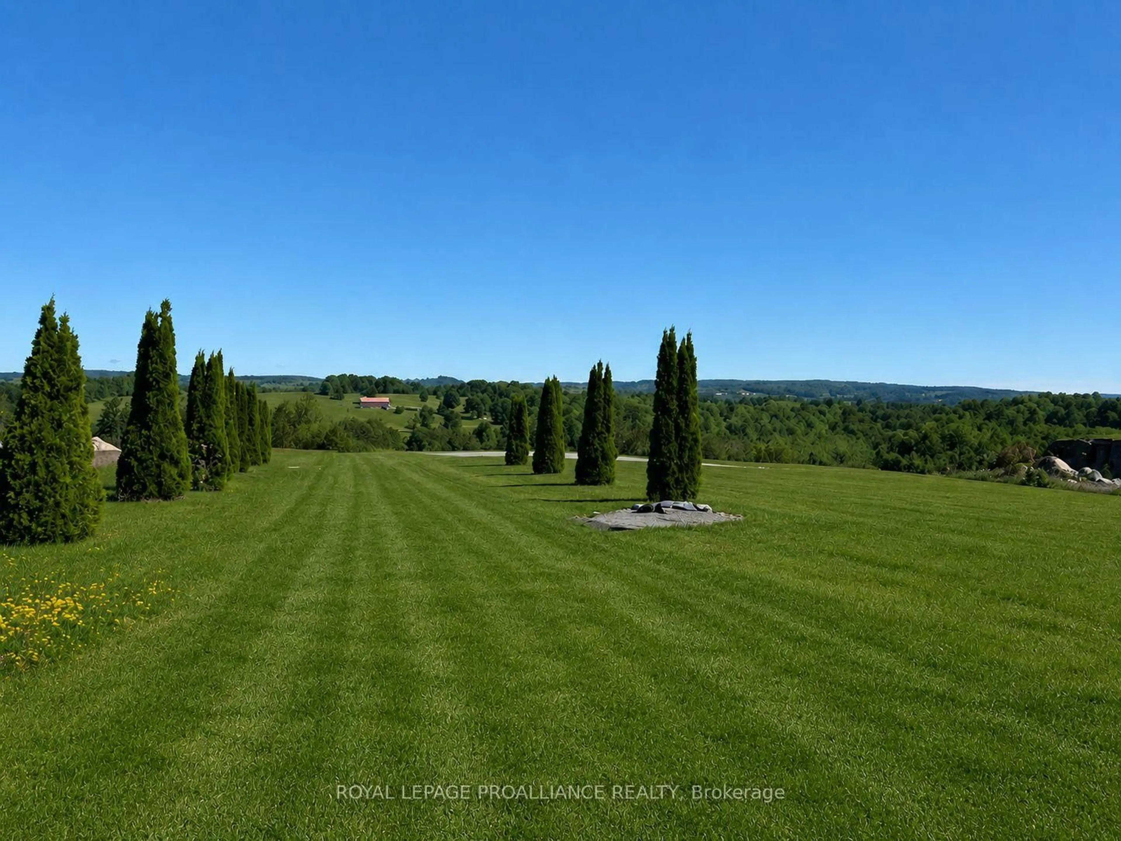 A pic from outside/outdoor area/front of a property/back of a property/a pic from drone, forest/trees view for 4836 45 Highway, Hamilton Township Ontario K7G 2V6