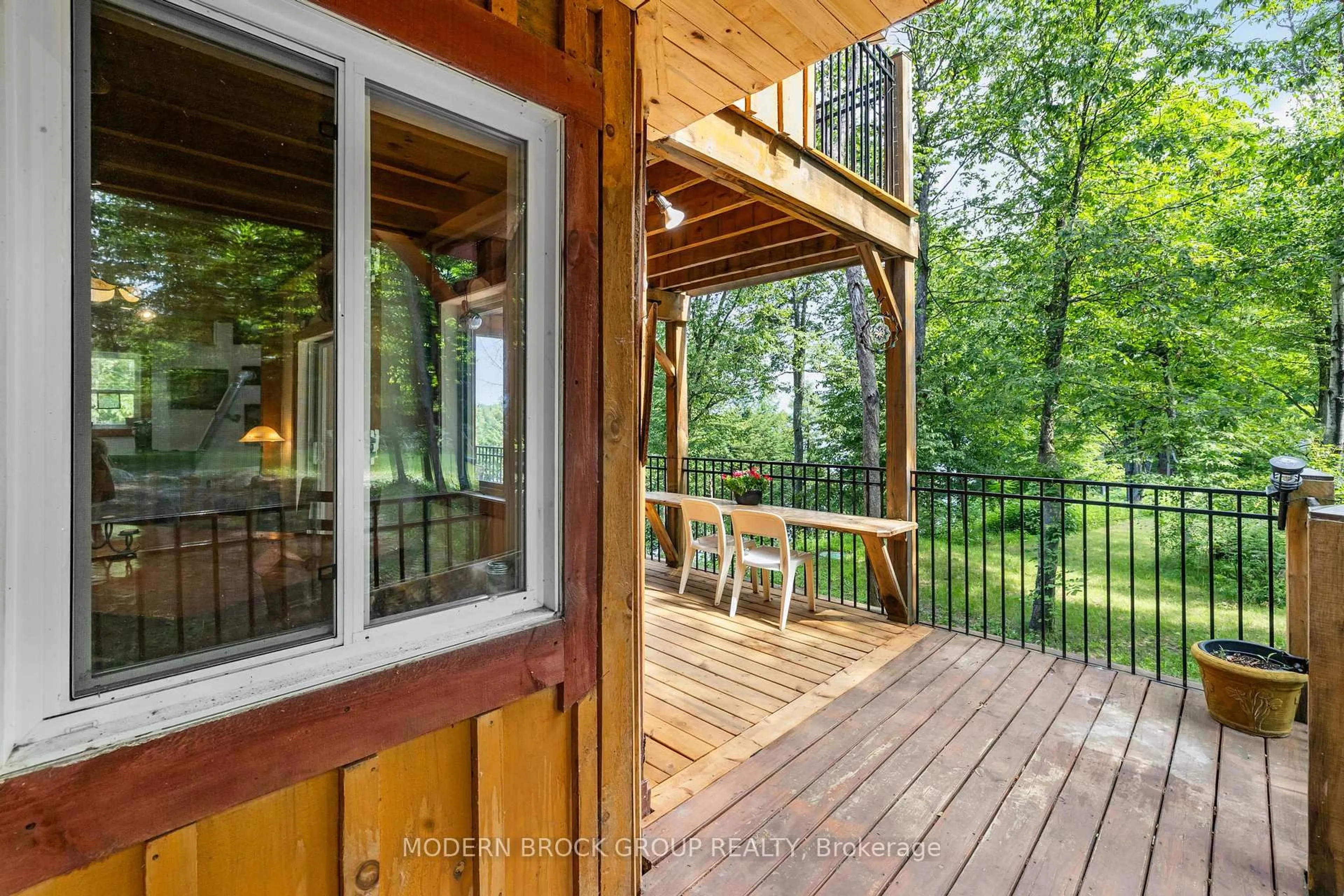 Patio, forest/trees view for 30 B6A Otter Lake Rd, Rideau Lakes Ontario K0G 1L0