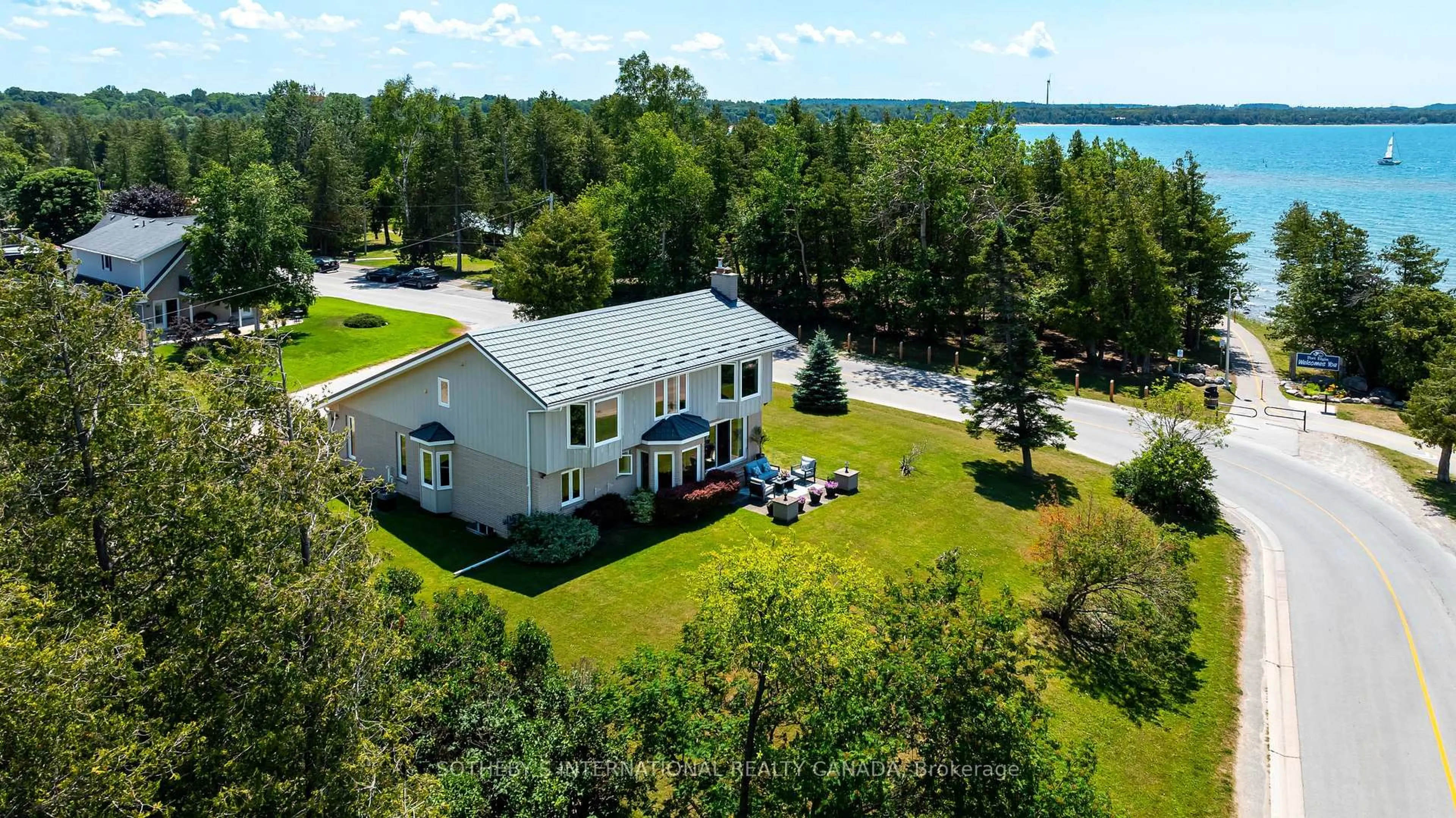 A pic from outside/outdoor area/front of a property/back of a property/a pic from drone, water/lake/river/ocean view for 71 McVicar St, Saugeen Shores Ontario N0H 2C6