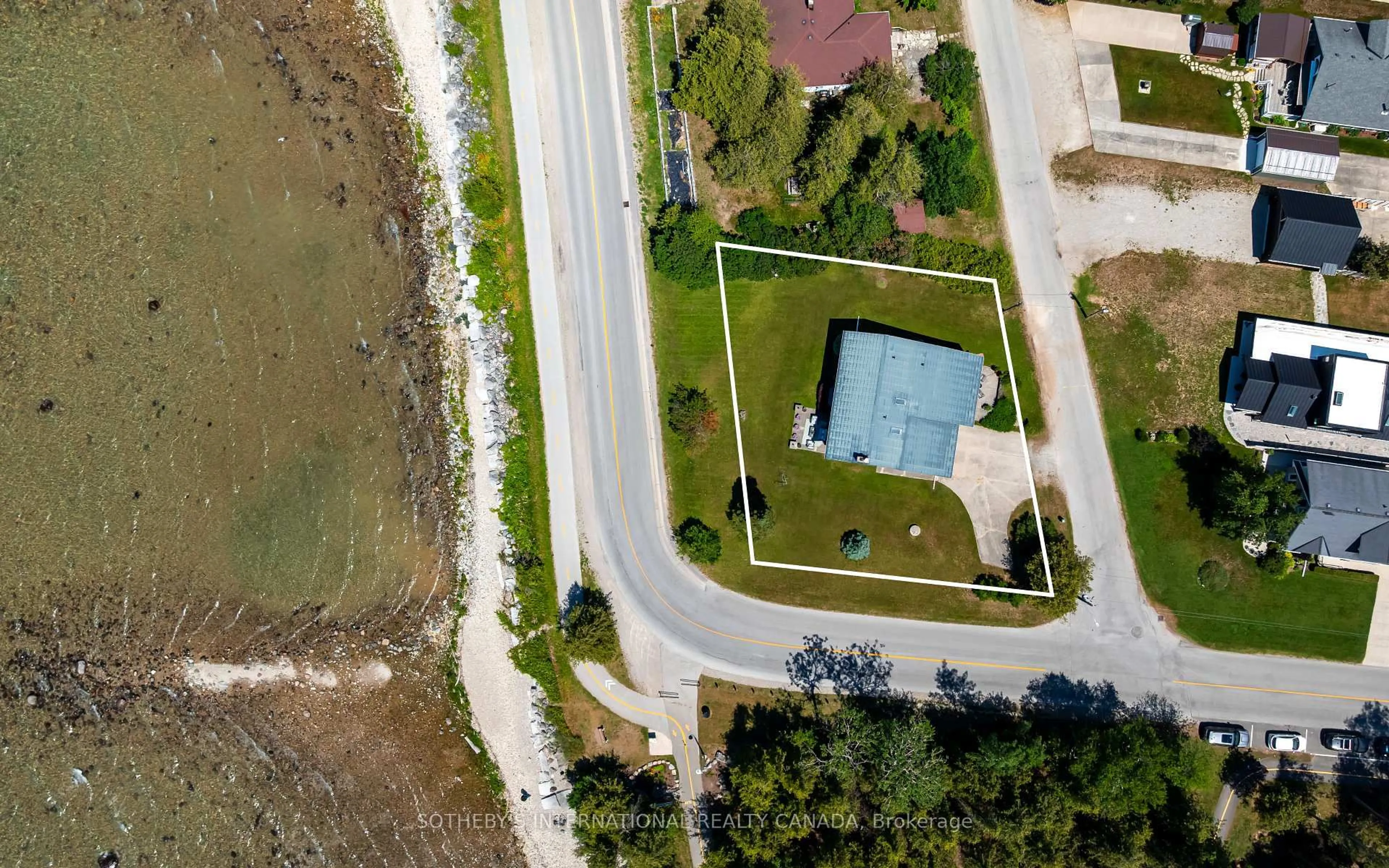 A pic from outside/outdoor area/front of a property/back of a property/a pic from drone, water/lake/river/ocean view for 71 McVicar St, Saugeen Shores Ontario N0H 2C6