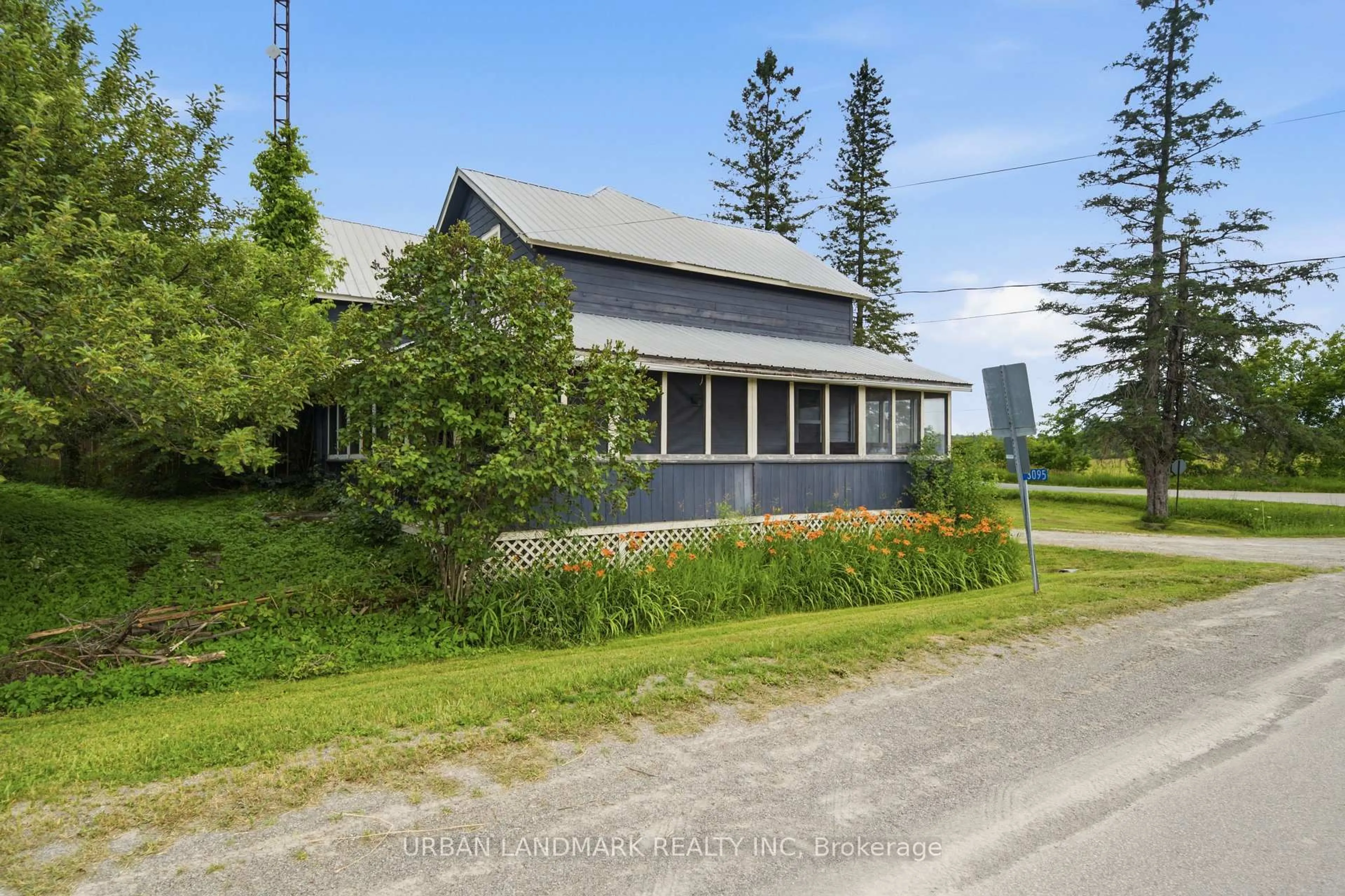 A pic from outside/outdoor area/front of a property/back of a property/a pic from drone, street for 3095 Cooper Rd, Madoc Ontario K0K 2K0