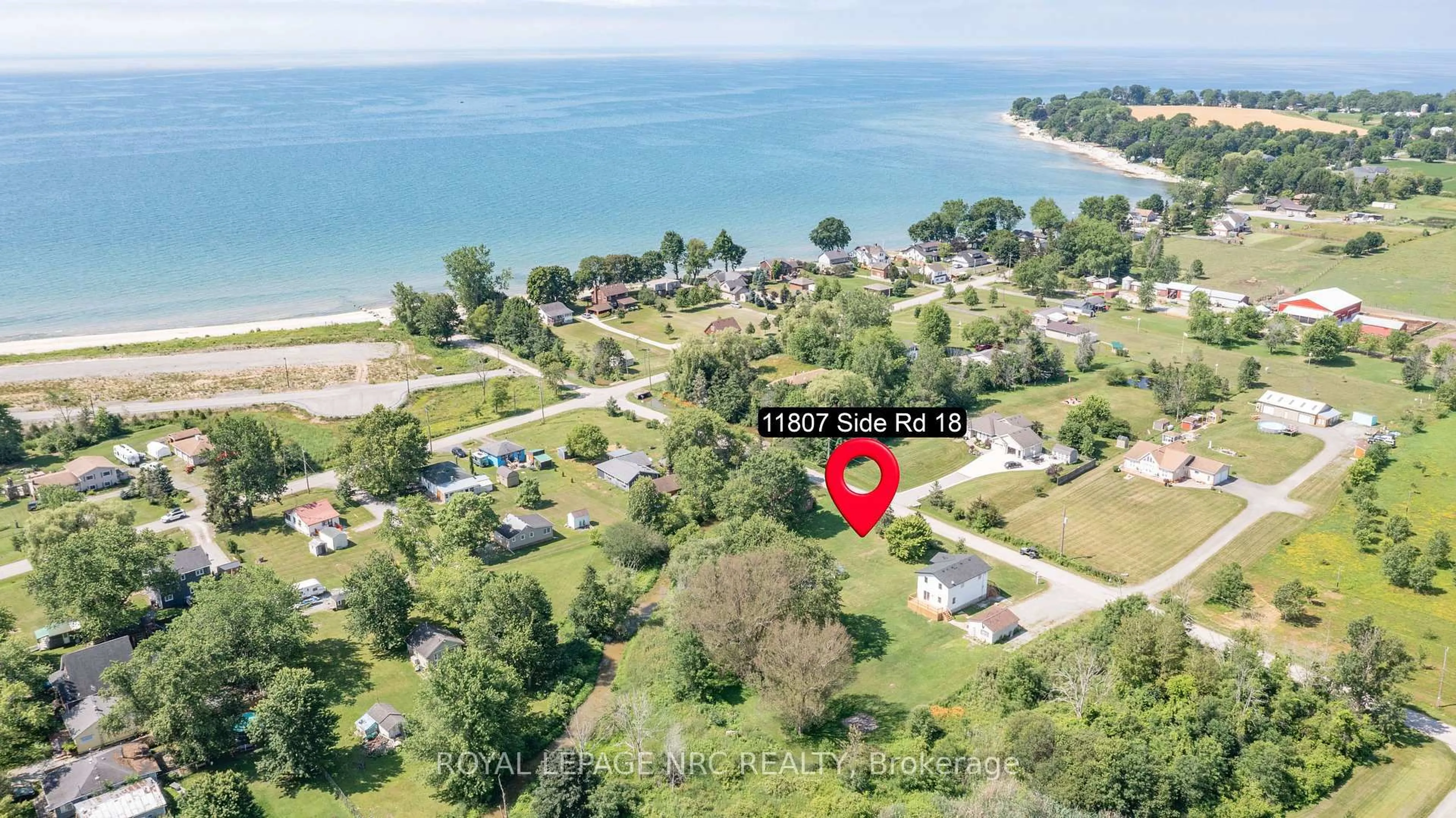 A pic from outside/outdoor area/front of a property/back of a property/a pic from drone, water/lake/river/ocean view for 11807 Sideroad 18 Rd, Wainfleet Ontario L0S 1V0