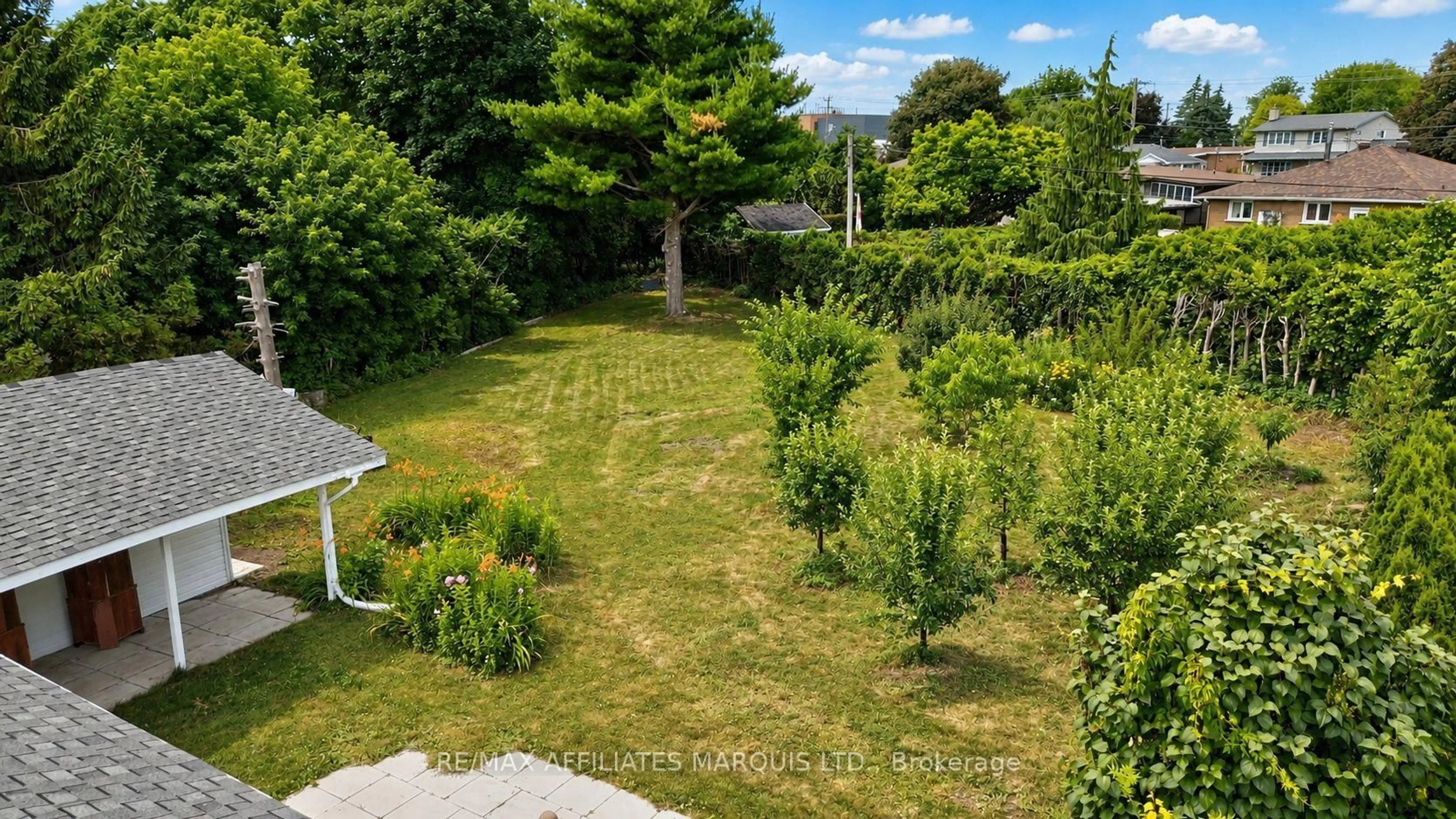 A pic from outside/outdoor area/front of a property/back of a property/a pic from drone, forest/trees view for 777 Sandfield Cres, Cornwall Ontario K6H 5C4