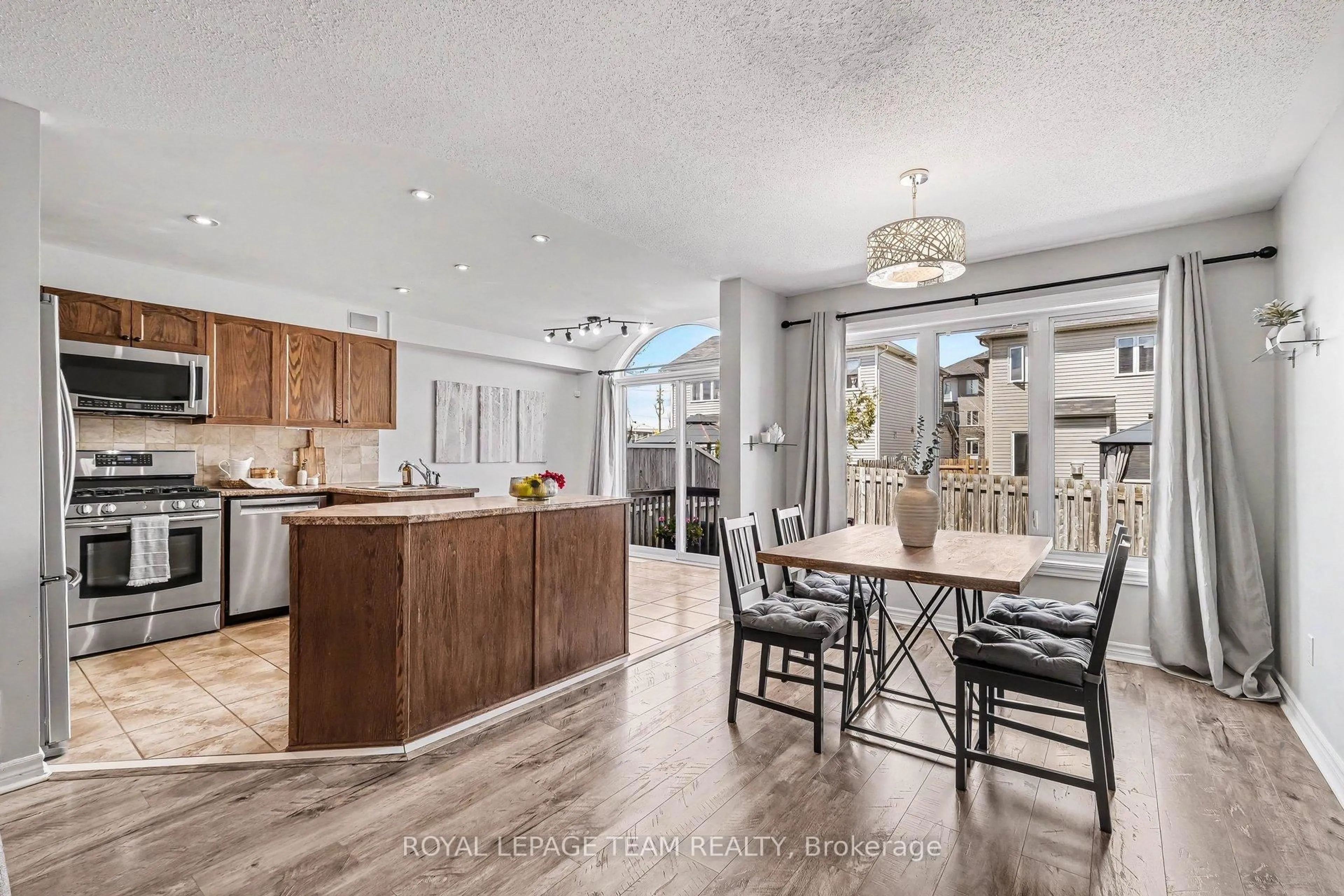 Open concept kitchen, ceramic/tile floor for 159 Montmorency Way, Ottawa Ontario K4A 0J3