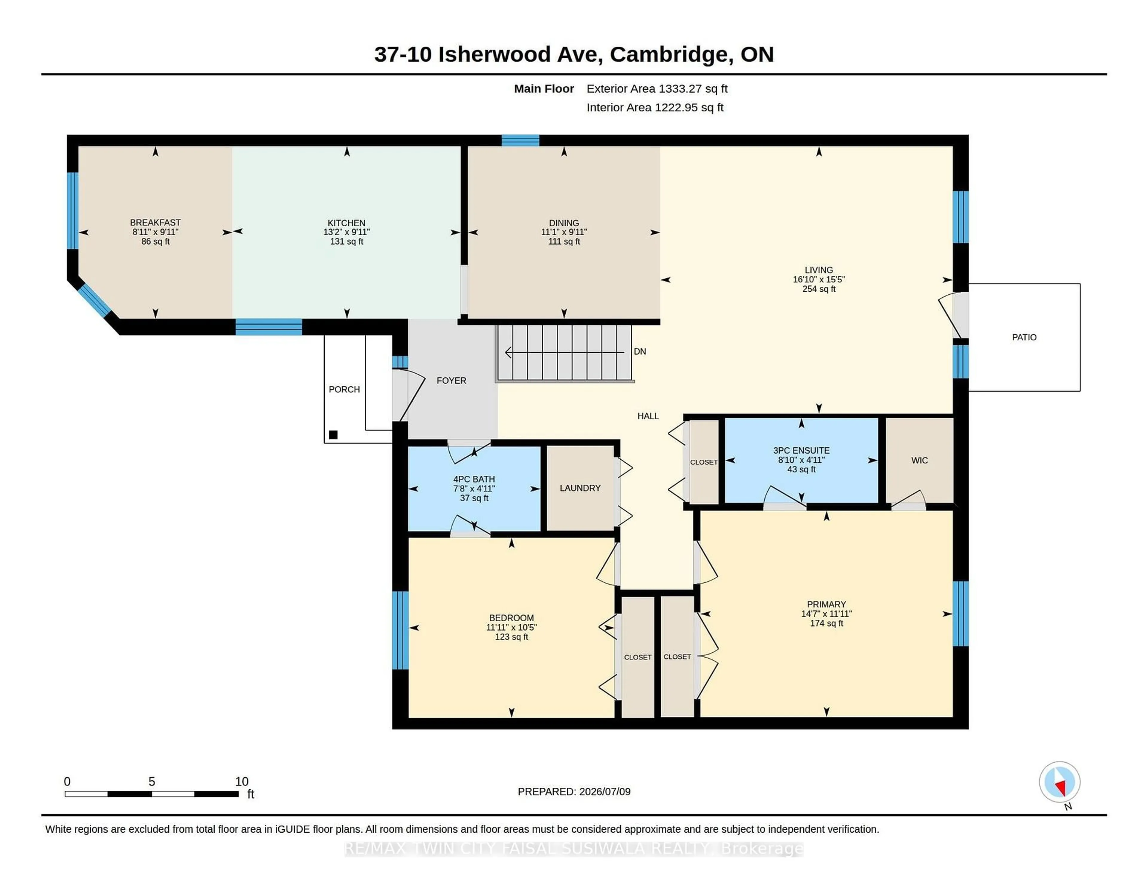 Floor plan for 10 Isherwood Ave #37, Cambridge Ontario N1R 8L5