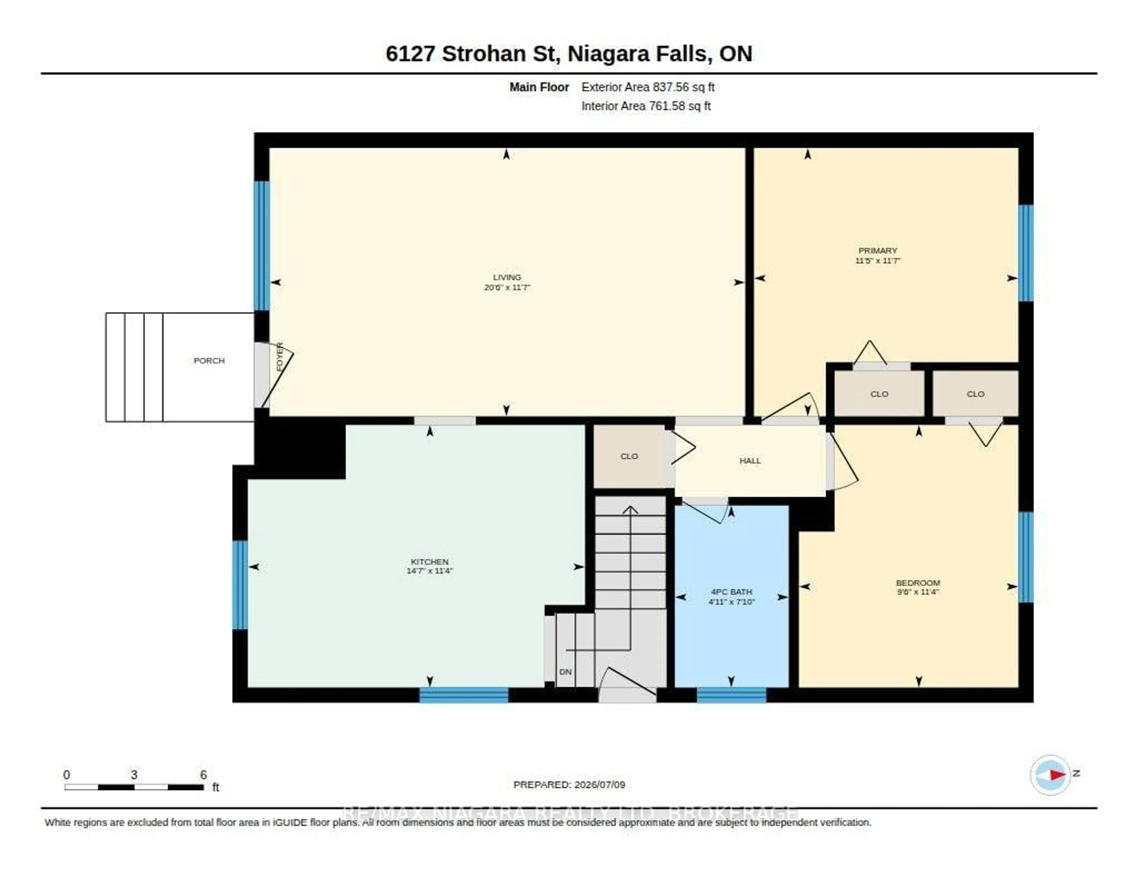 Floor plan for 6127 Strohan St, Niagara Falls Ontario L2J 3J3