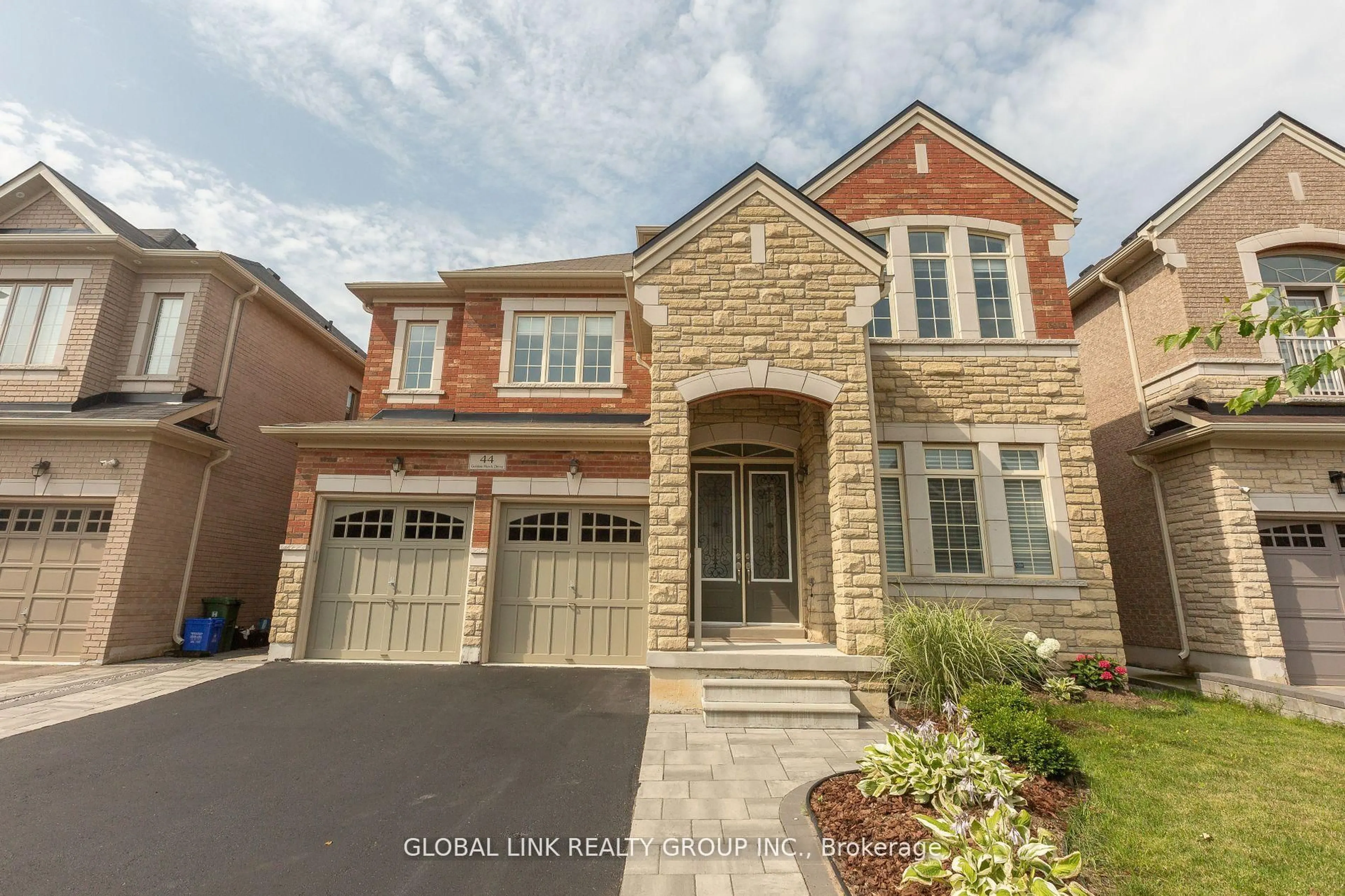 Home with brick exterior material, street for 44 Golden Hawk Dr, Hamilton Ontario L4B 1W8