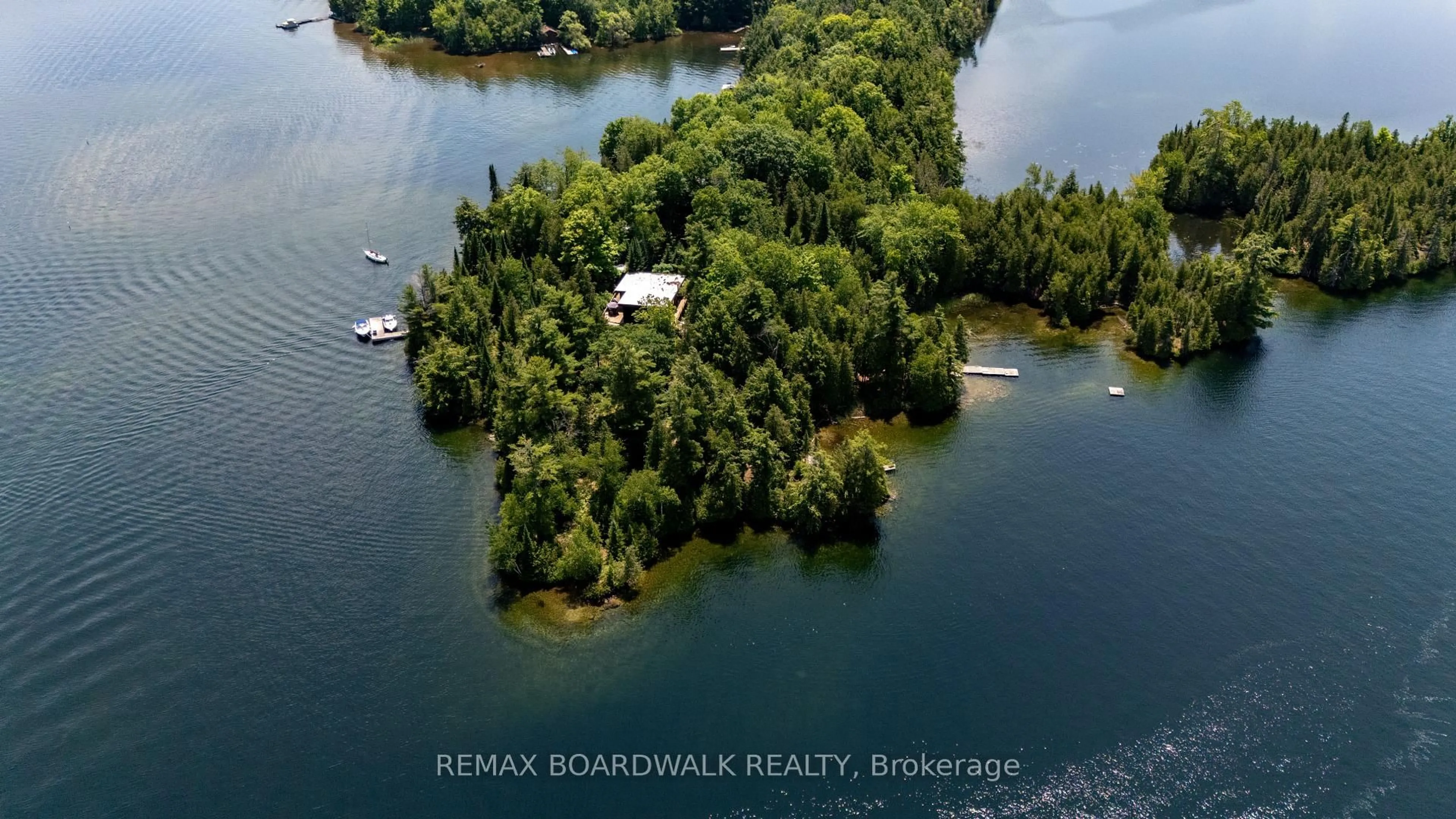 A pic from outside/outdoor area/front of a property/back of a property/a pic from drone, water/lake/river/ocean view for 6603 Big Rideau Island, Rideau Lakes Ontario K0G 1V0