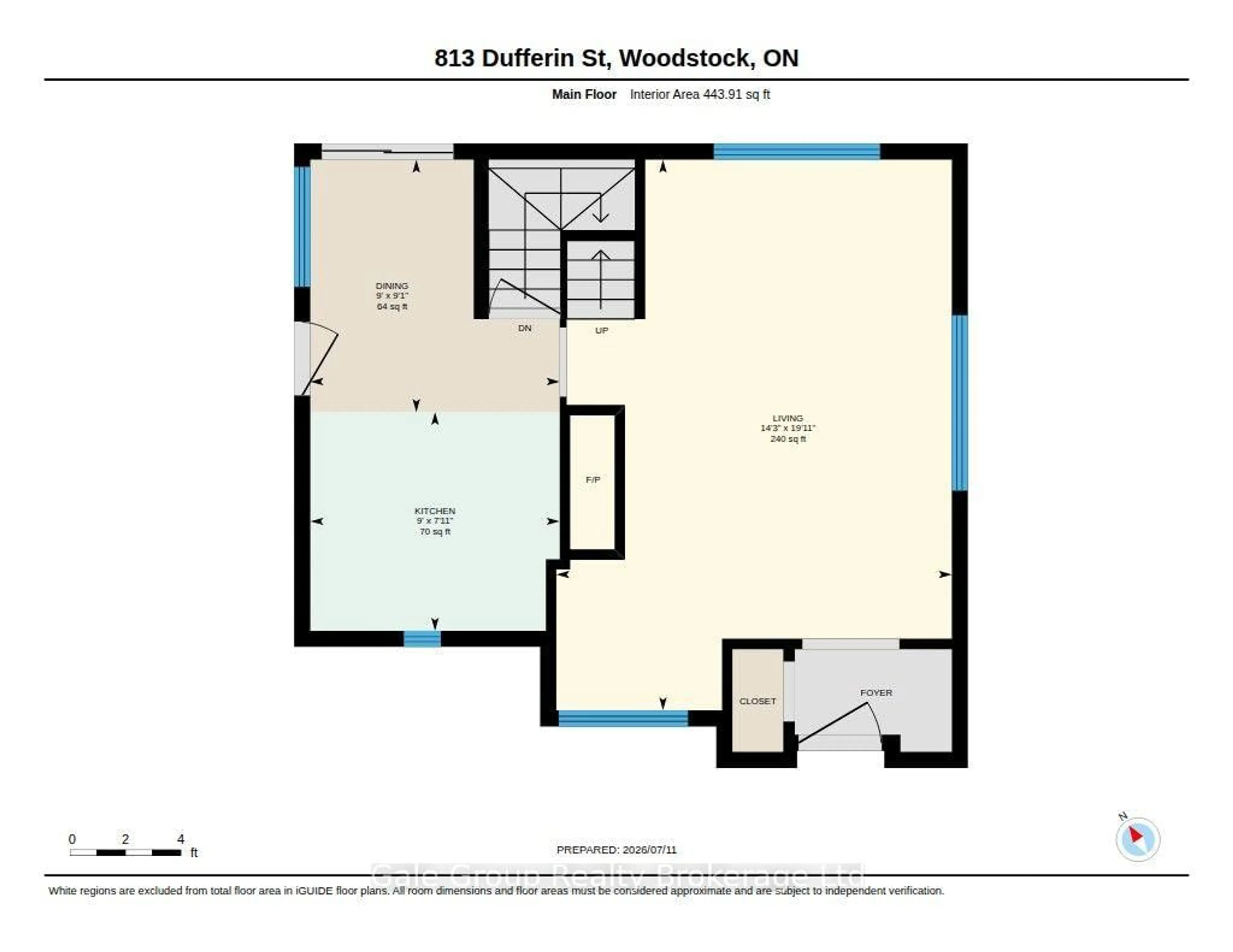 Floor plan for 813 Dufferin St, Woodstock Ontario N4S 1Y8