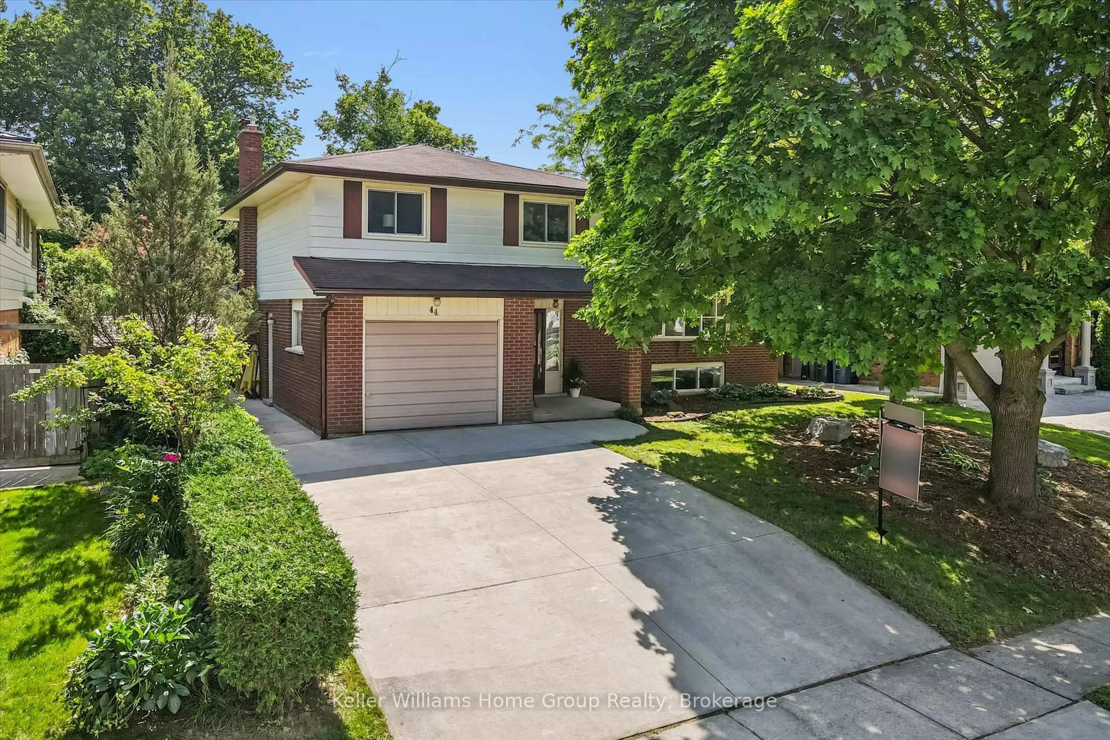 Home with brick exterior material, street for 44 Sherwood Dr, Guelph Ontario N1E 1R6